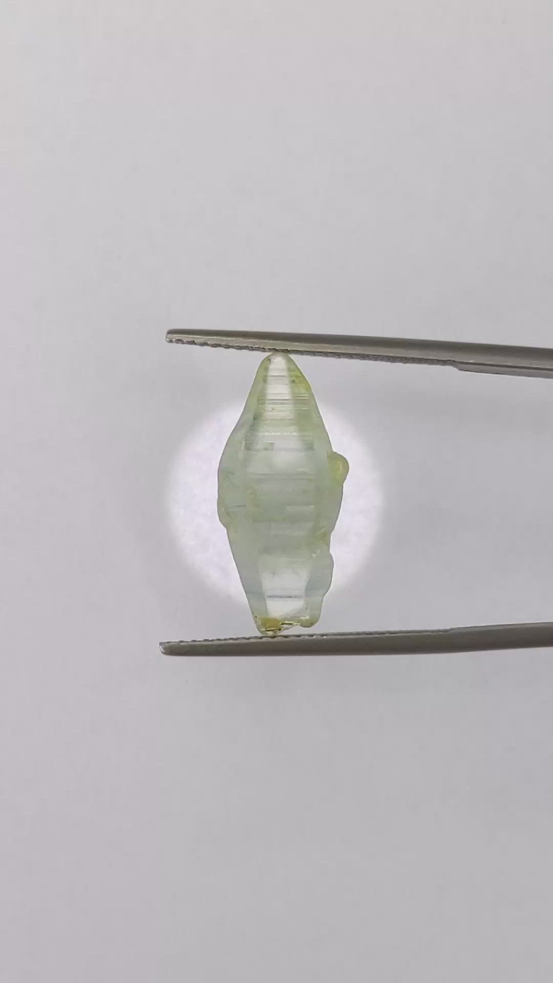 9.58 Ct. Greenish Blue Sapphire Crystal from Ceylon (Sri Lanka) Size Video