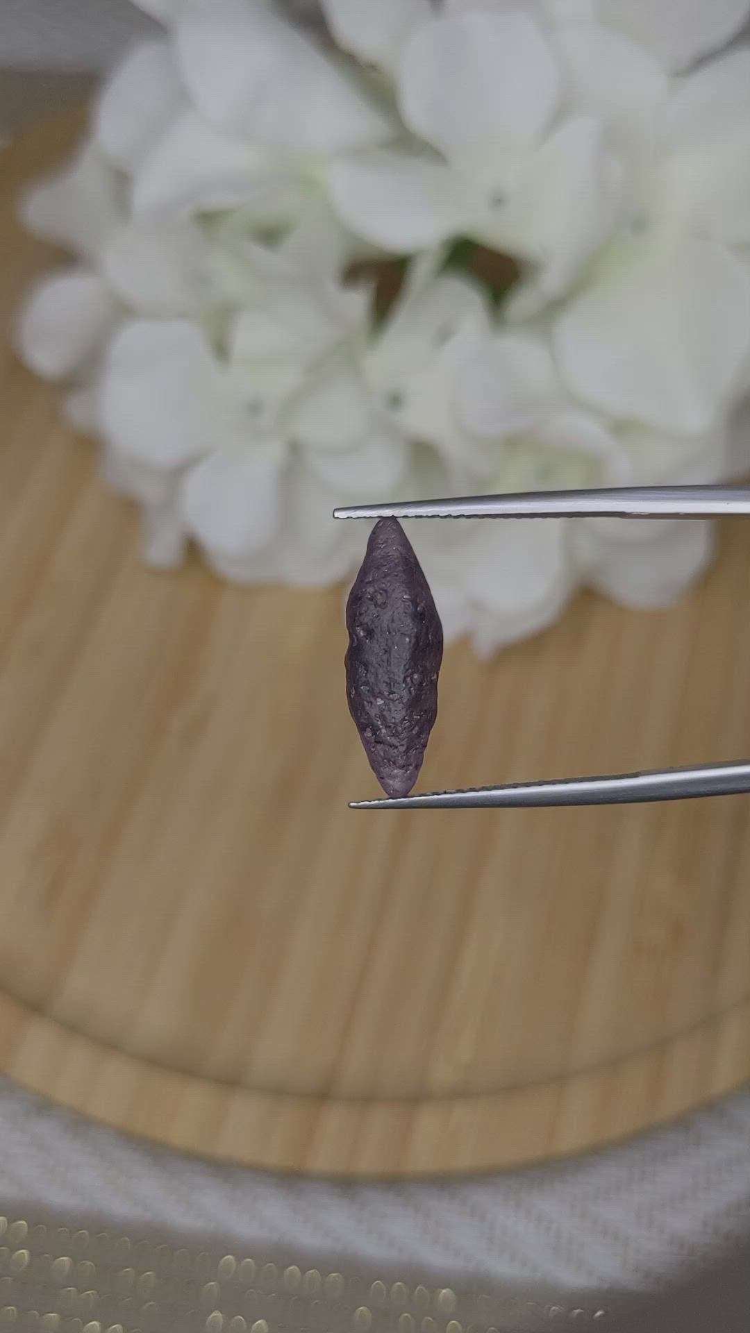 7.09 Ct. Purple Sapphire Crystal from Ceylon (Sri Lanka) Size Video