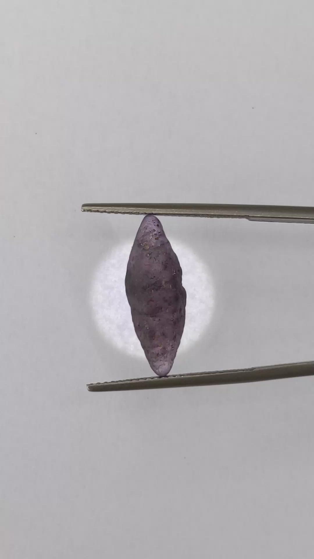 7.09 Ct. Purple Sapphire Crystal from Ceylon (Sri Lanka) Size Video