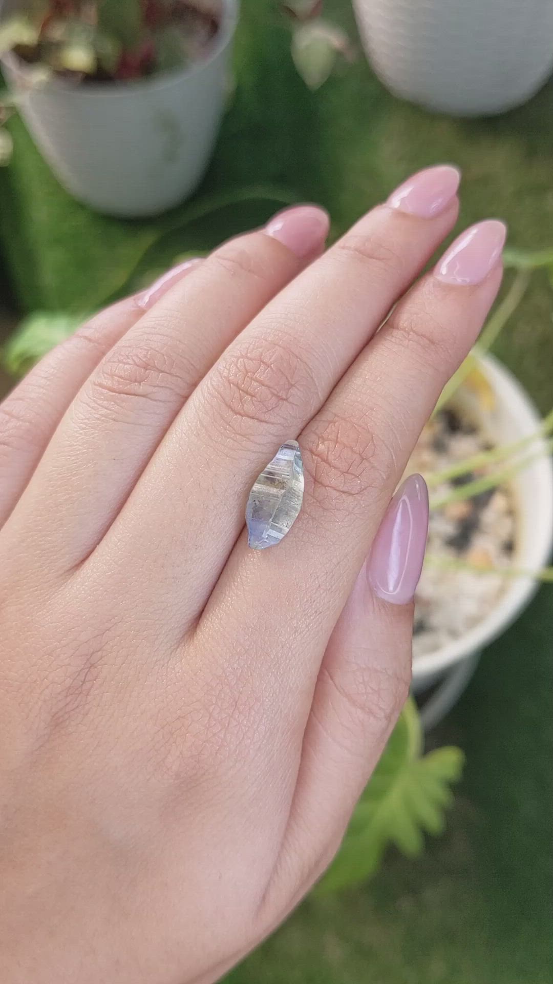 5.59 Ct. Blue Sapphire Crystal from Ceylon (Sri Lanka) Size Video