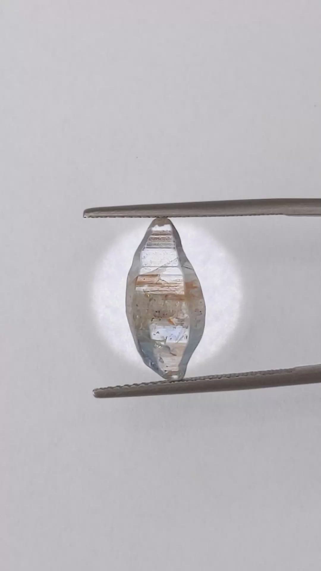 5.59 Ct. Blue Sapphire Crystal from Ceylon (Sri Lanka) Size Video