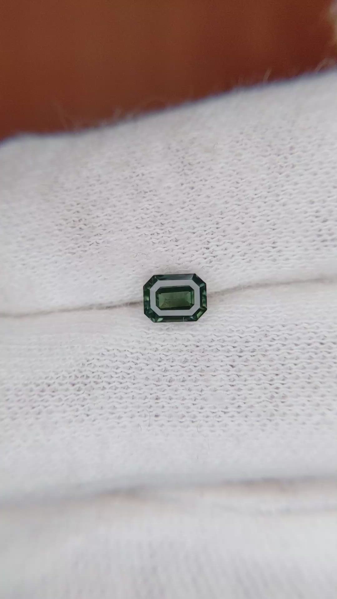 0.62 Ct. Bluish Green Sapphire from Ceylon (Sri Lanka) Size Video