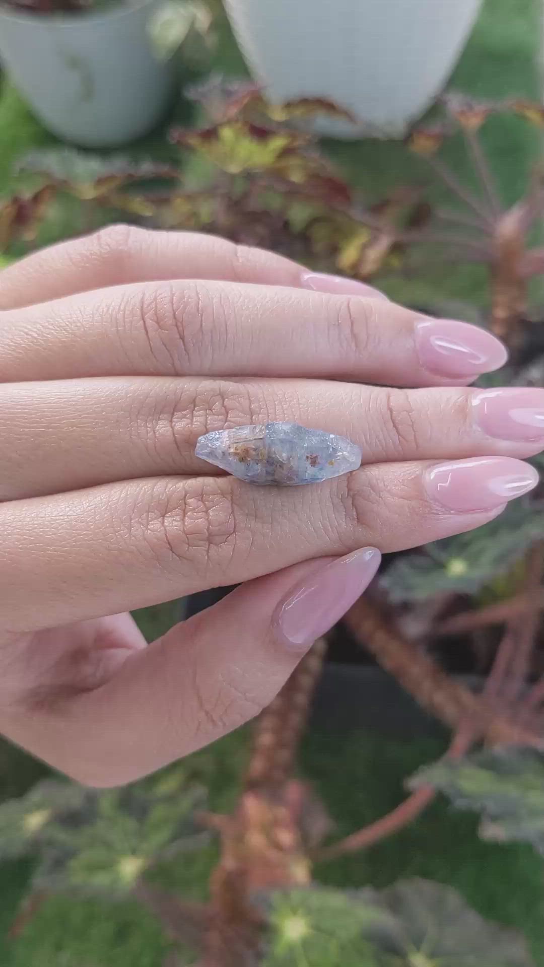 13.16 Ct. Blue Sapphire Crystal from Ceylon (Sri Lanka) Size Video