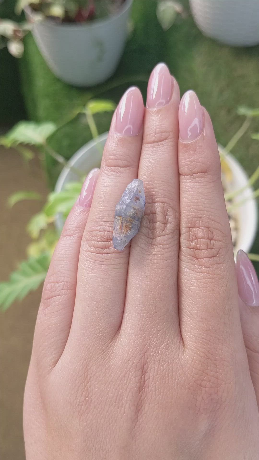 13.16 Ct. Blue Sapphire Crystal from Ceylon (Sri Lanka) Size Video