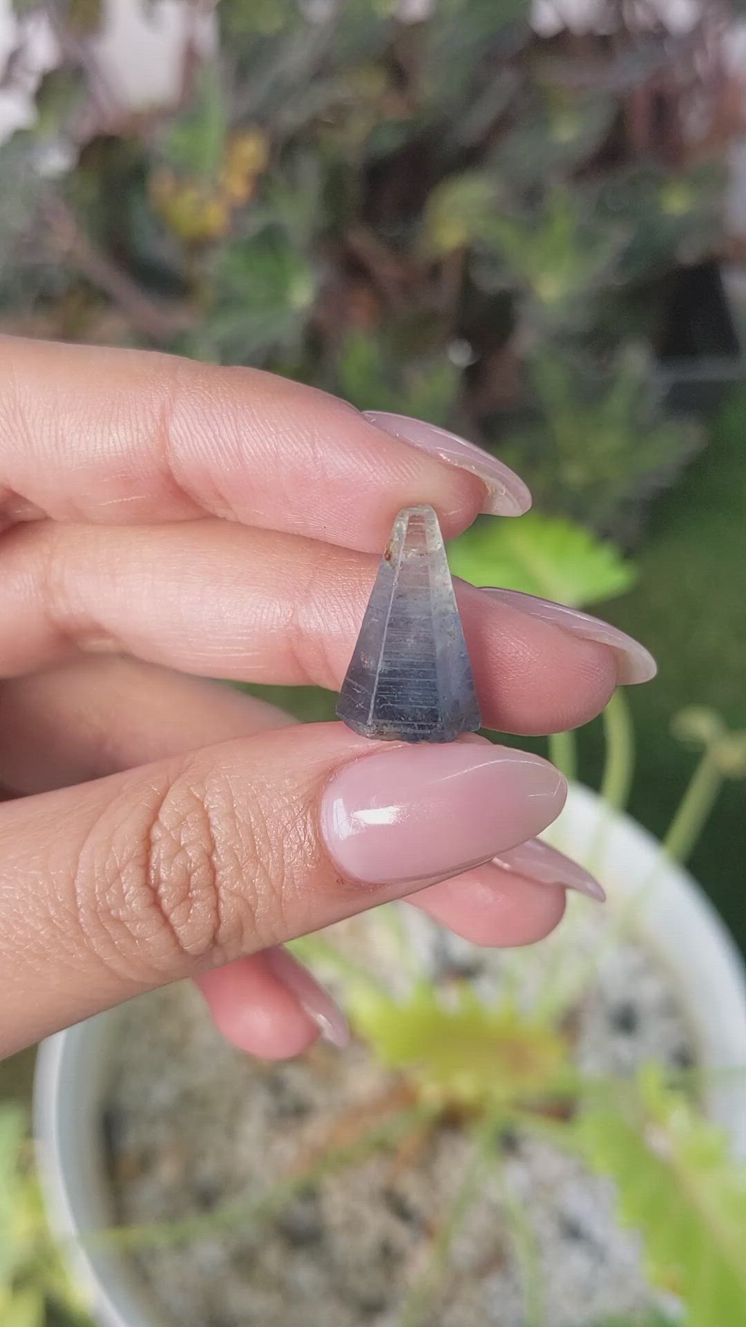 13.17 Ct. Blue Sapphire Crystal from Ceylon (Sri Lanka) Size Video