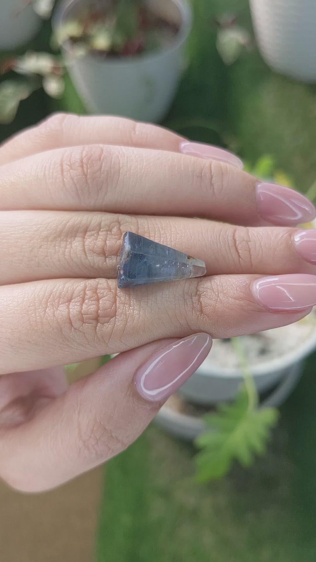13.17 Ct. Blue Sapphire Crystal from Ceylon (Sri Lanka) Size Video