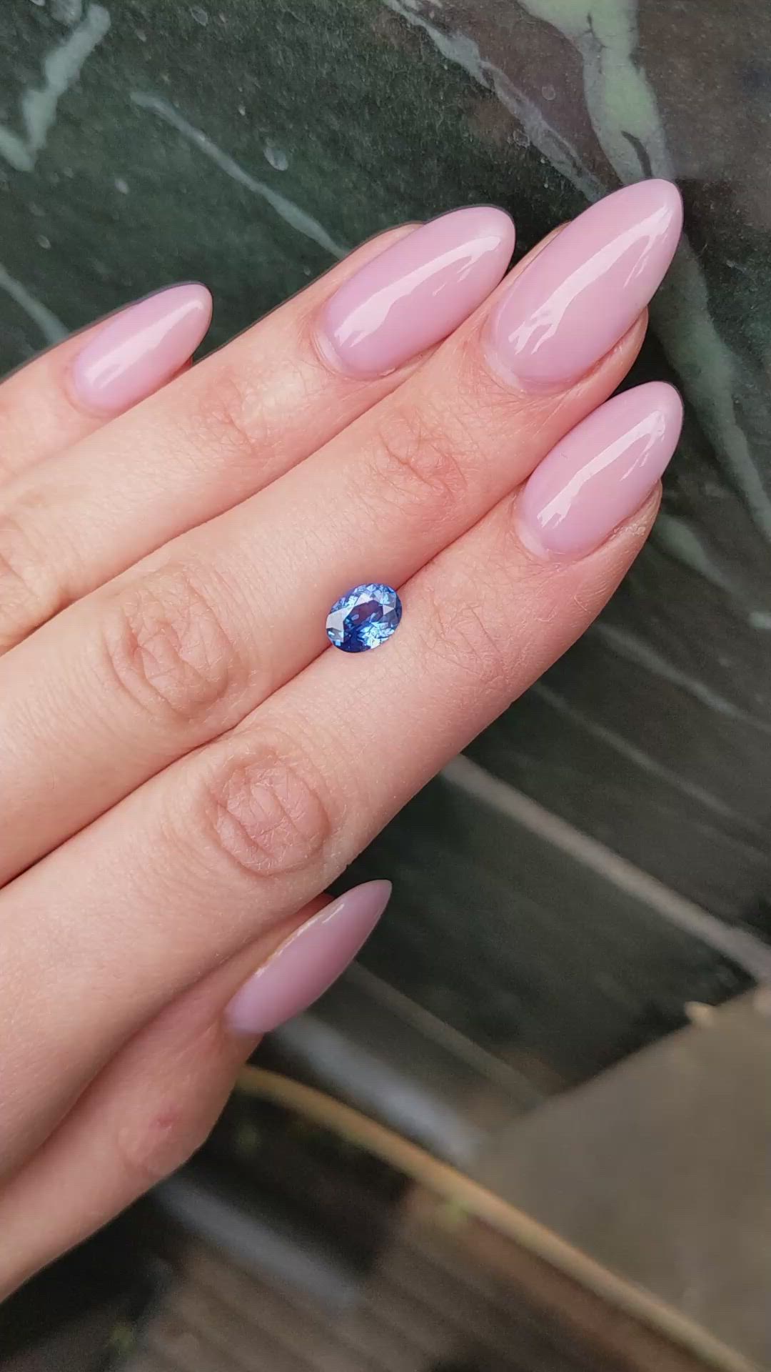 1.17 Ct. Blue Sapphire from Ceylon (Sri Lanka) Size Video