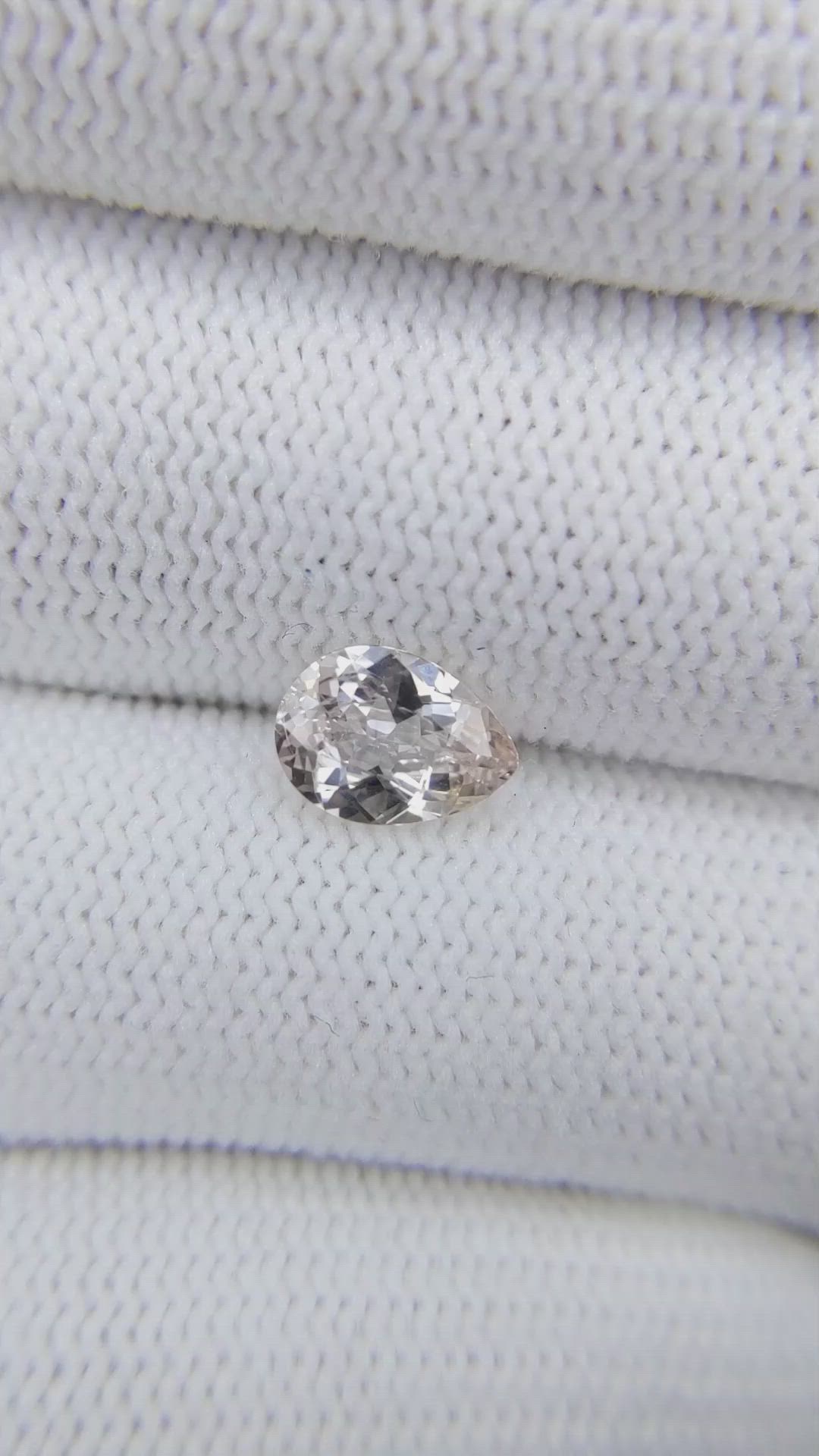 1.43 Ct. Peach Sapphire from Ceylon (Sri Lanka) Size Video