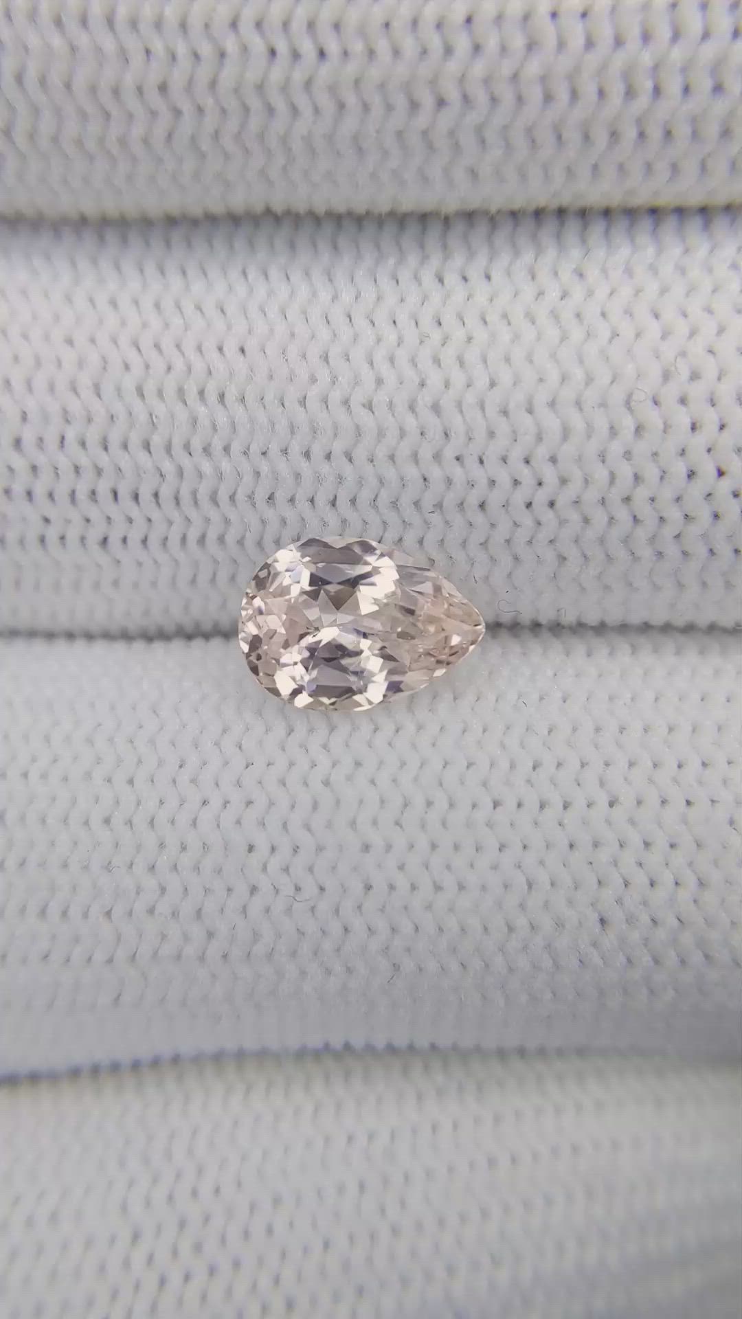 2.20 Ct. Peach Sapphire from Ceylon (Sri Lanka) Size Video
