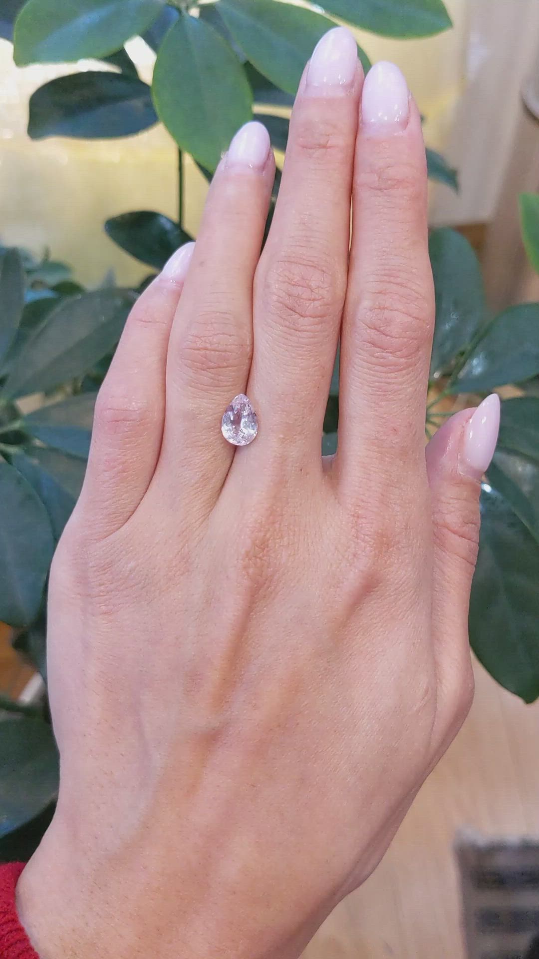 2.20 Ct. Peach Sapphire from Ceylon (Sri Lanka) Size Video