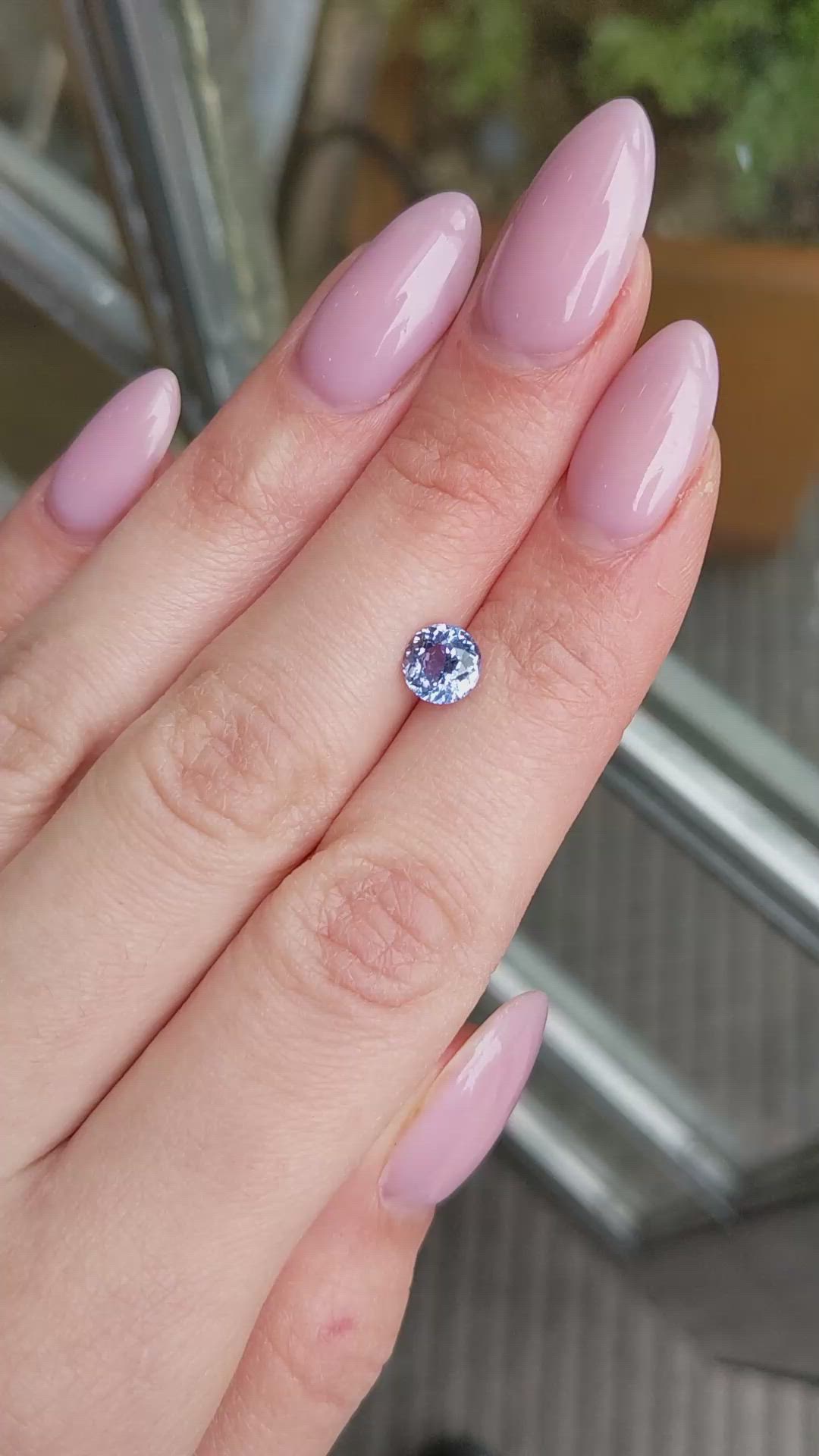 1.48 Ct. Violet Sapphire from Ceylon (Sri Lanka) Size Video