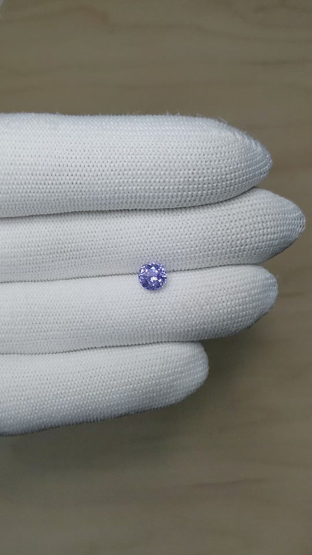 1.48 Ct. Violet Sapphire from Ceylon (Sri Lanka) Size Video