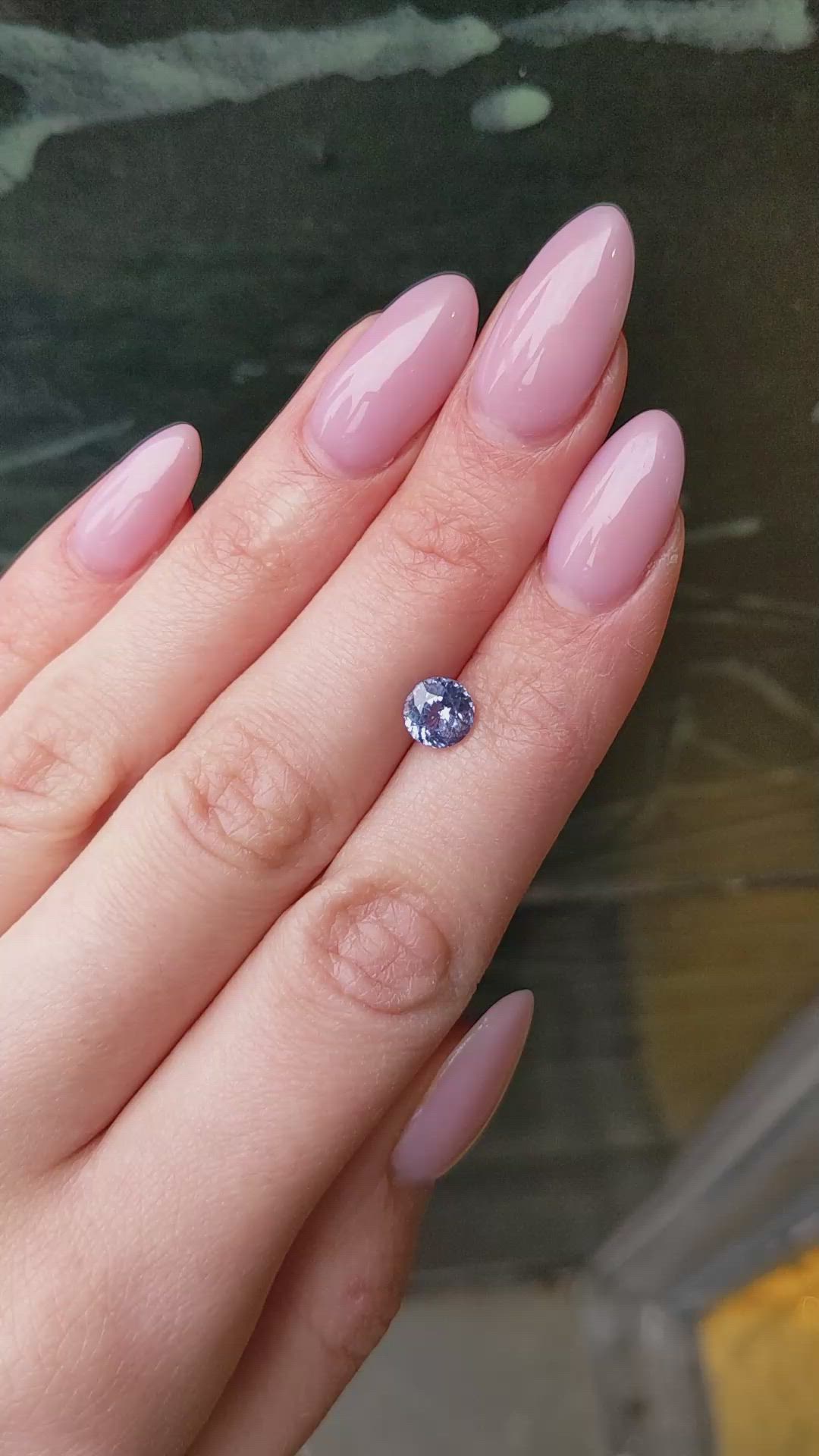 1.48 Ct. Violet Sapphire from Ceylon (Sri Lanka) Size Video