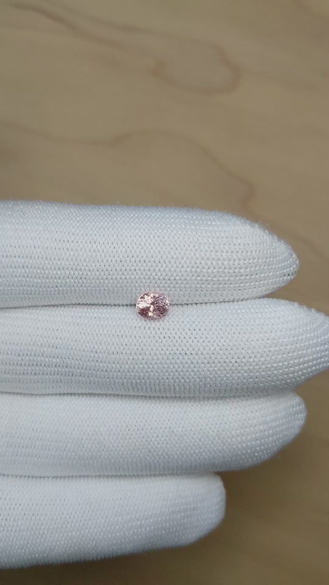 1.10 Ct. Pink Sapphire from Ceylon (Sri Lanka) Size Video