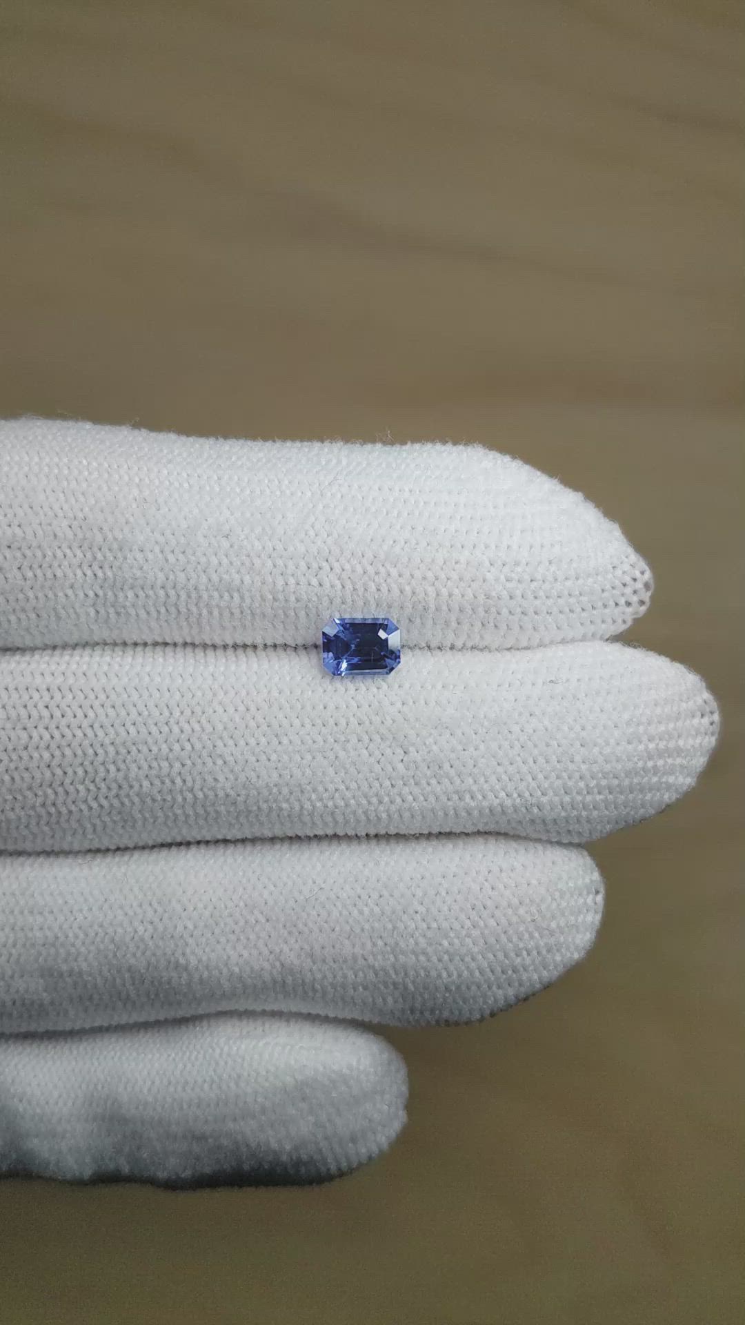 0.78 Ct. Blue Sapphire from Ceylon (Sri Lanka) Size Video