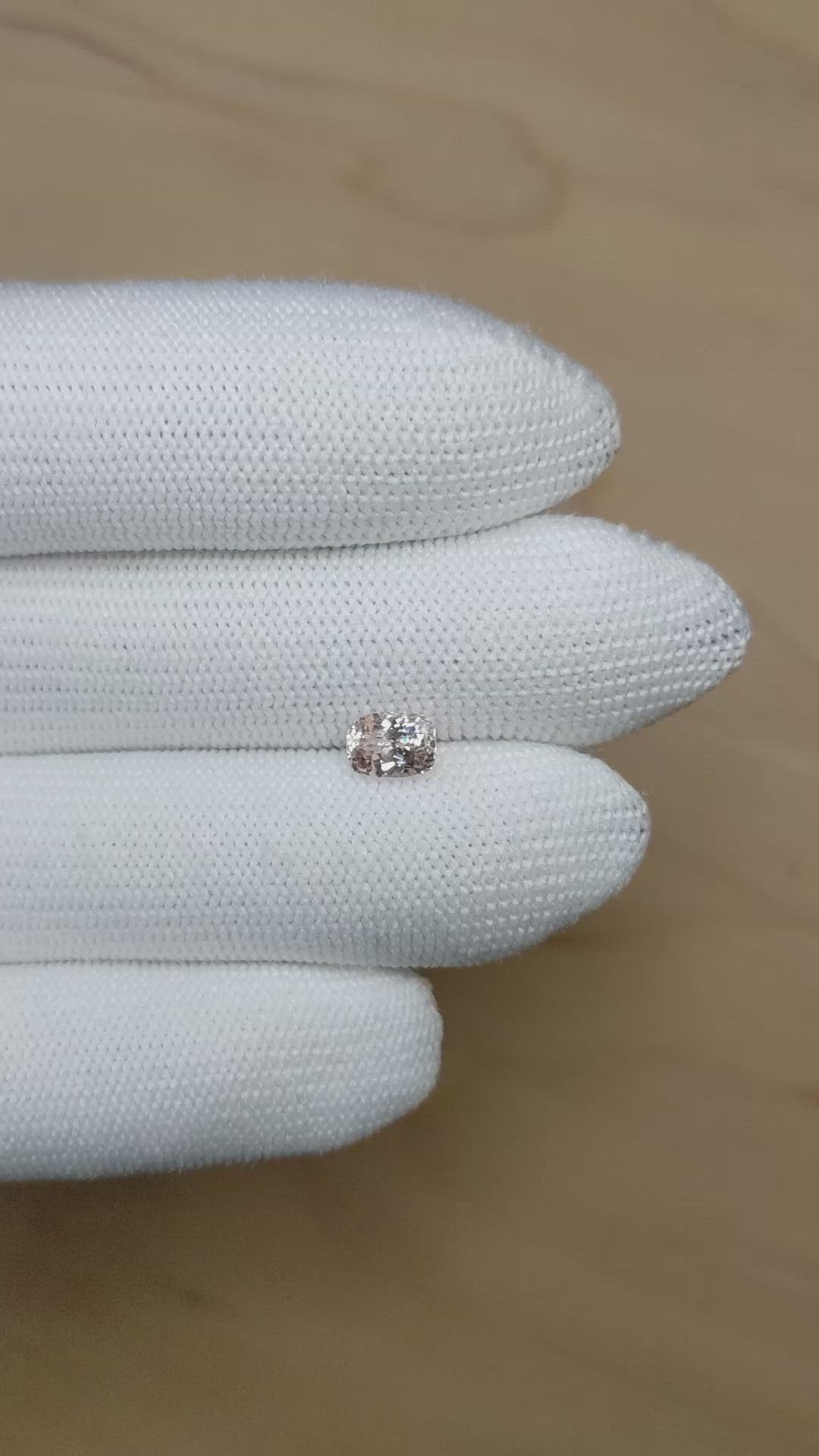 1.31 Ct. Peach Sapphire from Ceylon (Sri Lanka) Size Video