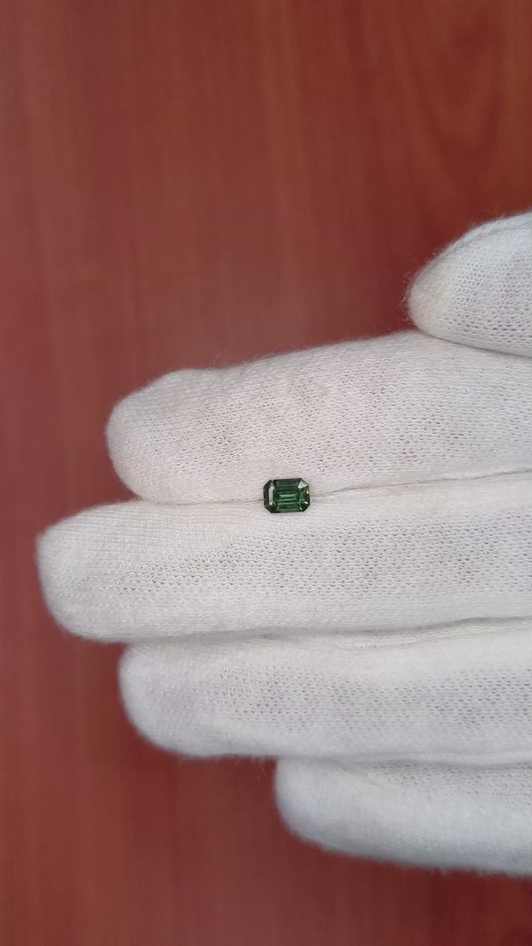0.48 Ct. Bluish Green Sapphire from Ceylon (Sri Lanka) Size Video