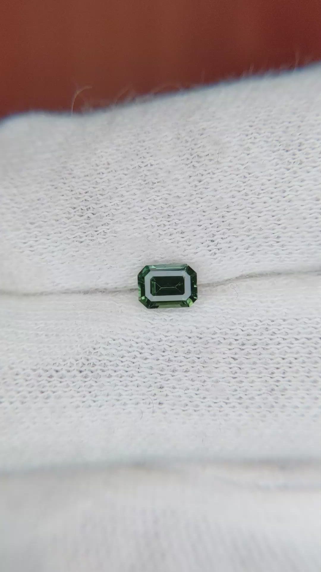 0.48 Ct. Bluish Green Sapphire from Ceylon (Sri Lanka) Size Video
