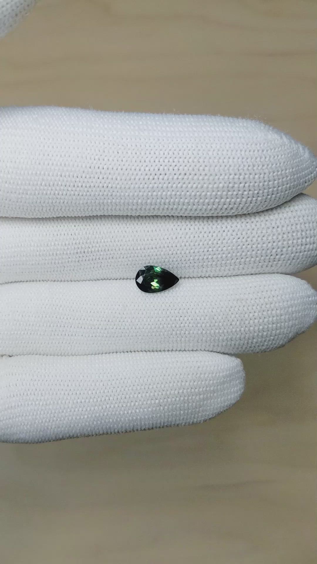 1.64 Ct. Bluish Green Sapphire from Madagascar Size Video