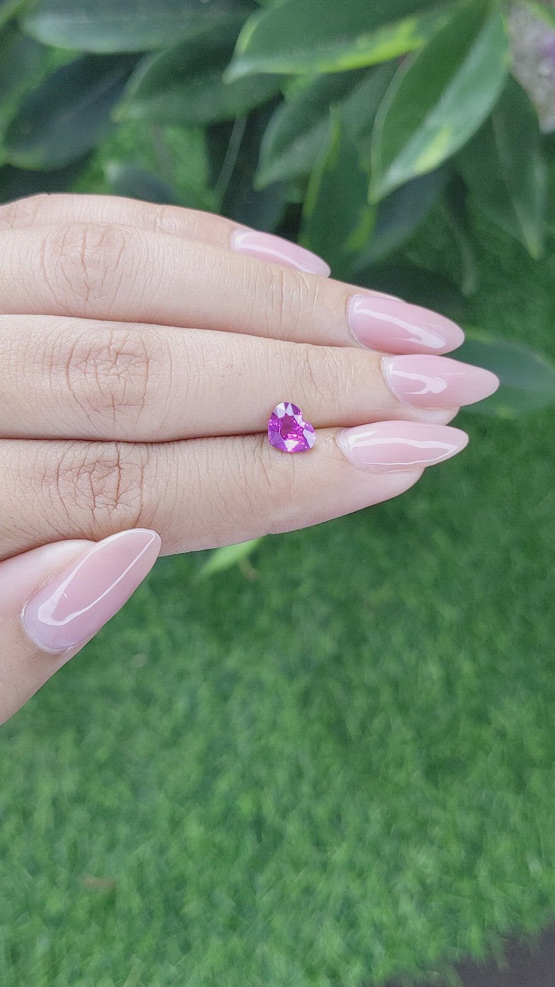 1.14 Ct. Purplish Pink Sapphire from Ceylon (Sri Lanka) Size Video