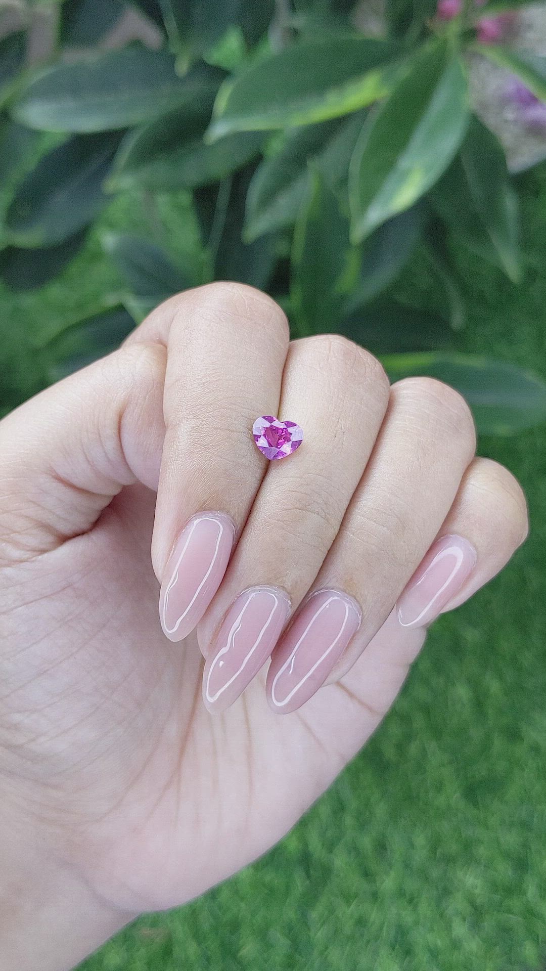 1.14 Ct. Purplish Pink Sapphire from Ceylon (Sri Lanka) Size Video