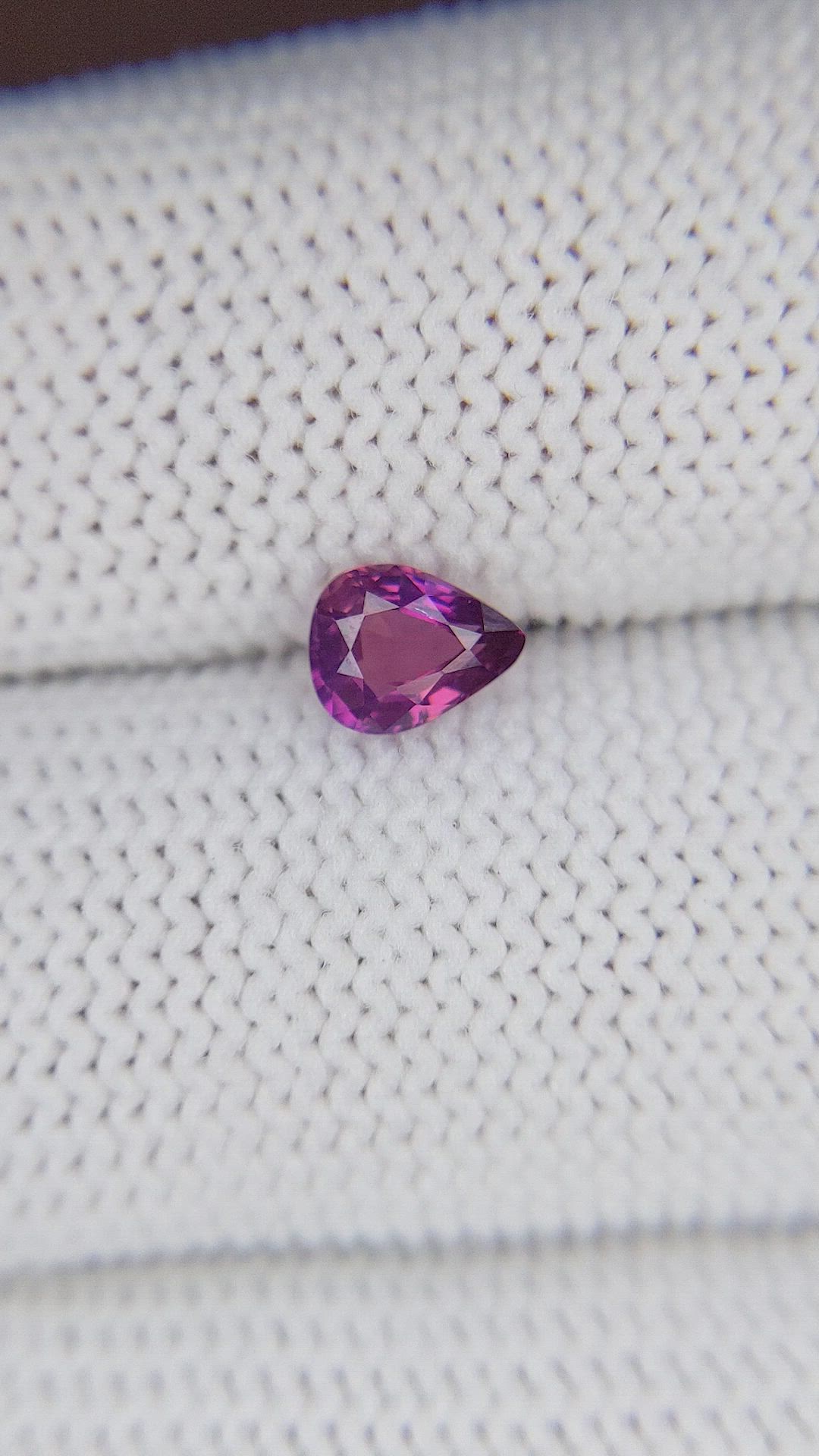 0.74 Ct. Purplish Pink Sapphire from Ceylon (Sri Lanka) Size Video