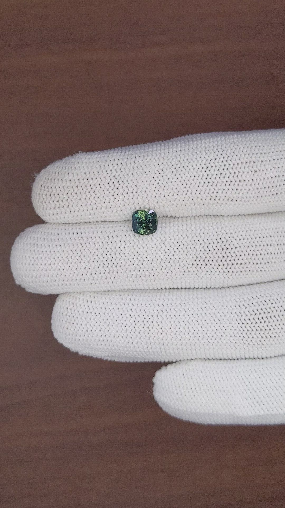 1.42 Ct. Bluish Green Sapphire from Madagascar Size Video
