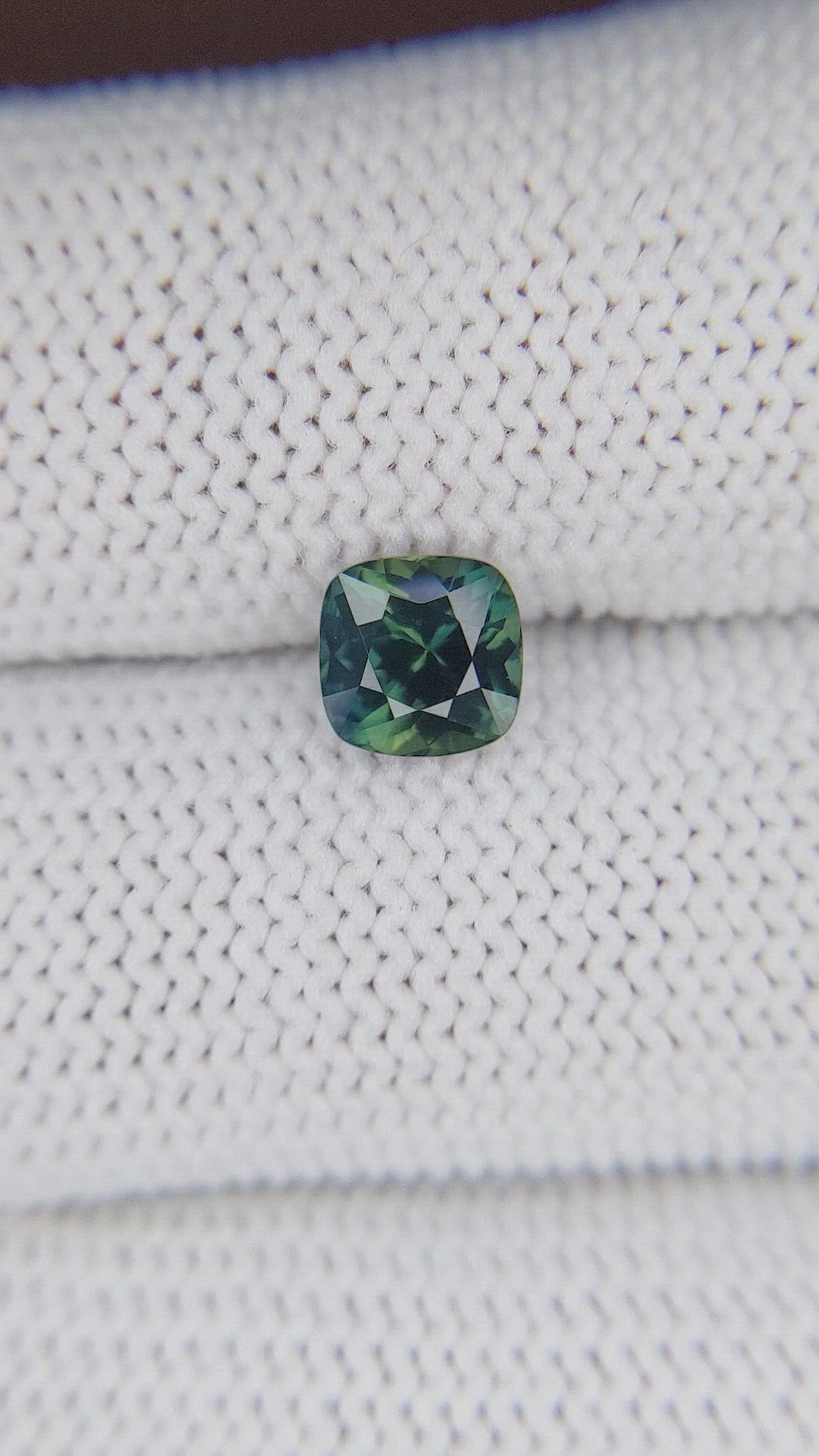 1.42 Ct. Bluish Green Sapphire from Madagascar Size Video