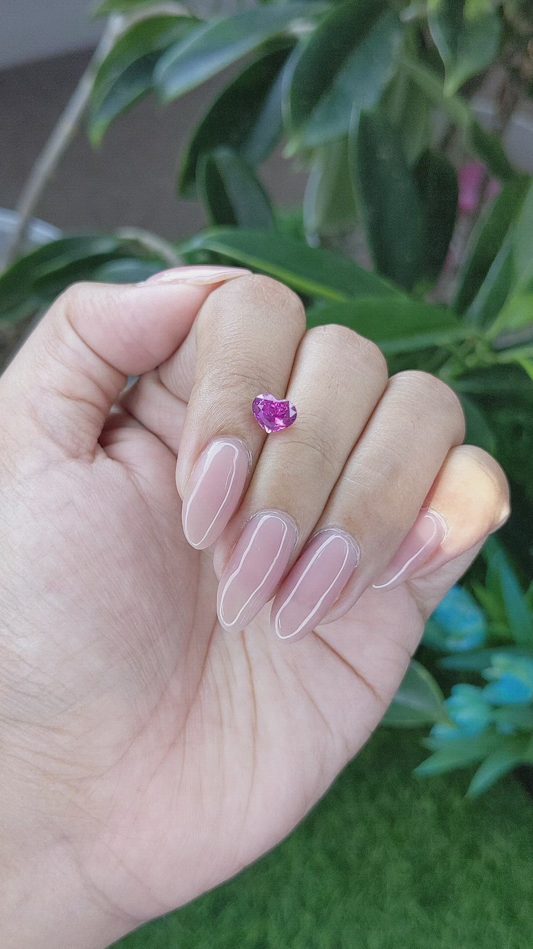 1.32 Ct. Purplish Pink Sapphire from Ceylon (Sri Lanka) Size Video