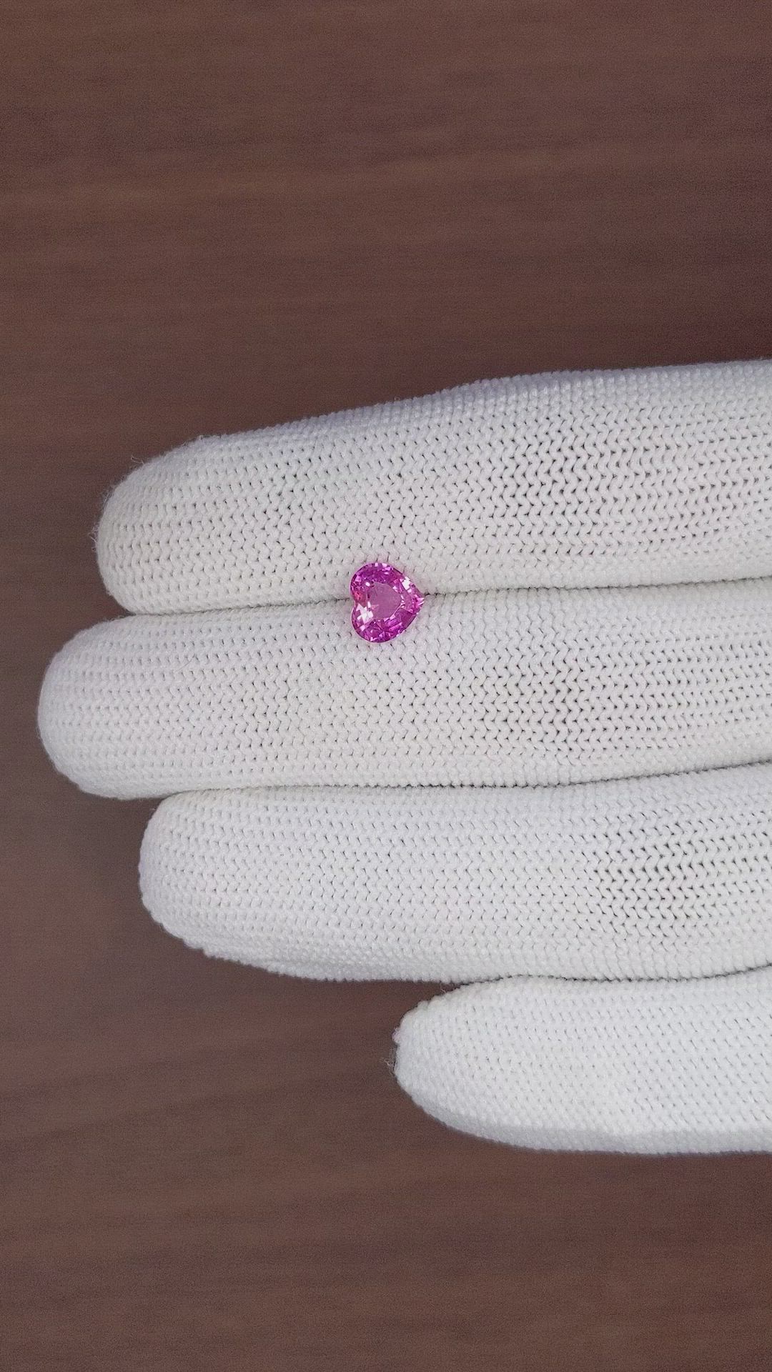 1.31 Ct. Pink Sapphire from Ceylon (Sri Lanka) Size Video