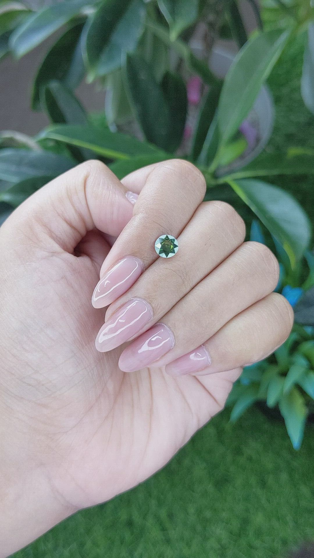 1.08 Ct. Green Sapphire from Madagascar Size Video