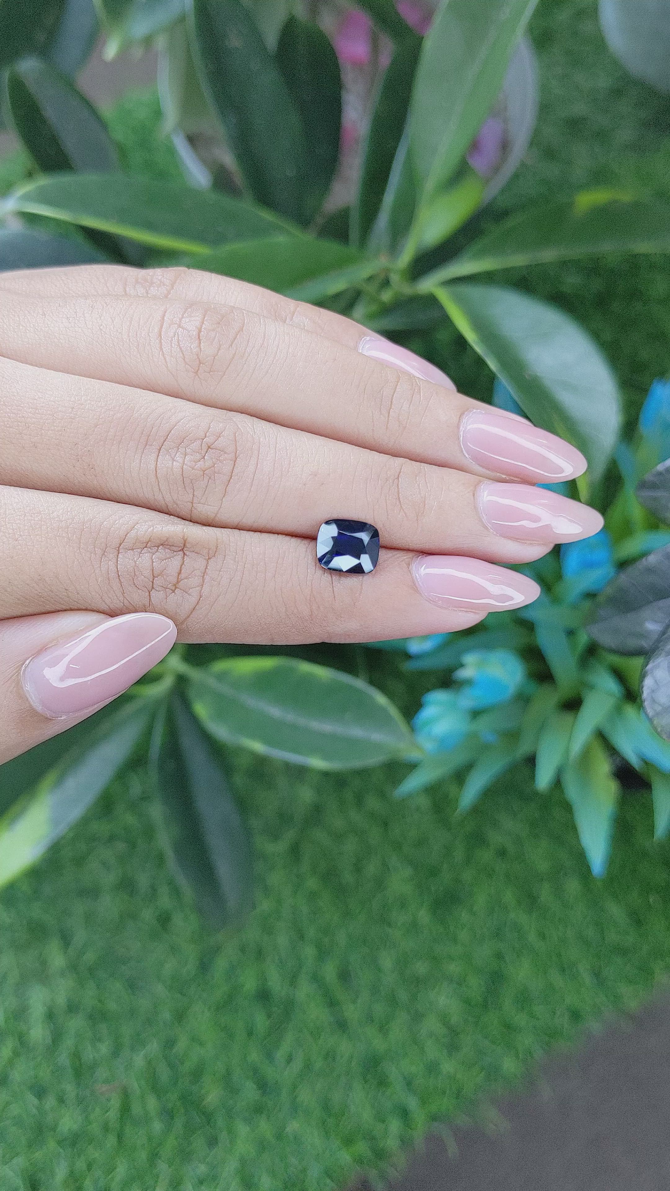 2.01 Ct. Blue Sapphire from Ceylon (Sri Lanka) Size Video