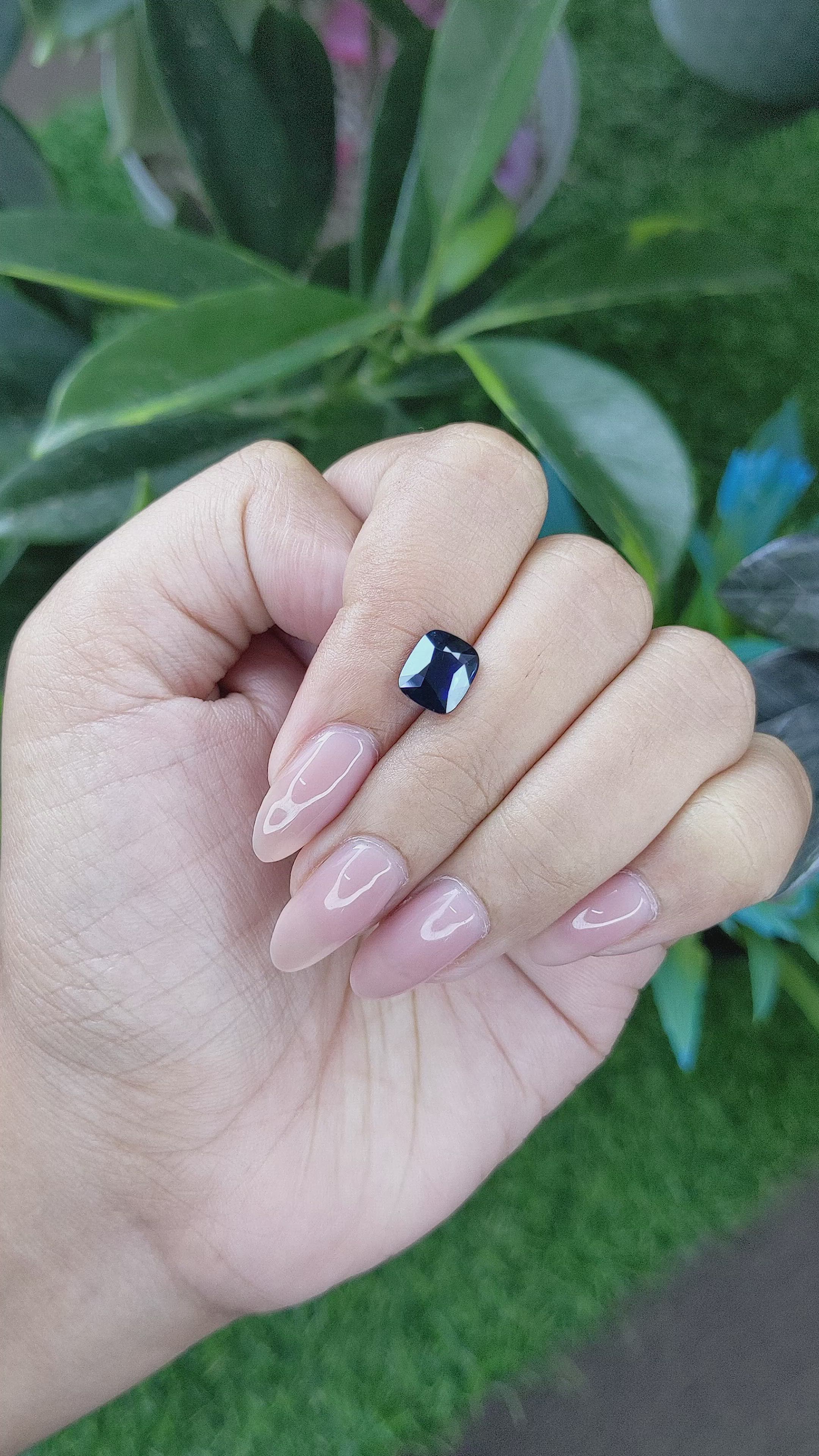 2.01 Ct. Blue Sapphire from Ceylon (Sri Lanka) Size Video