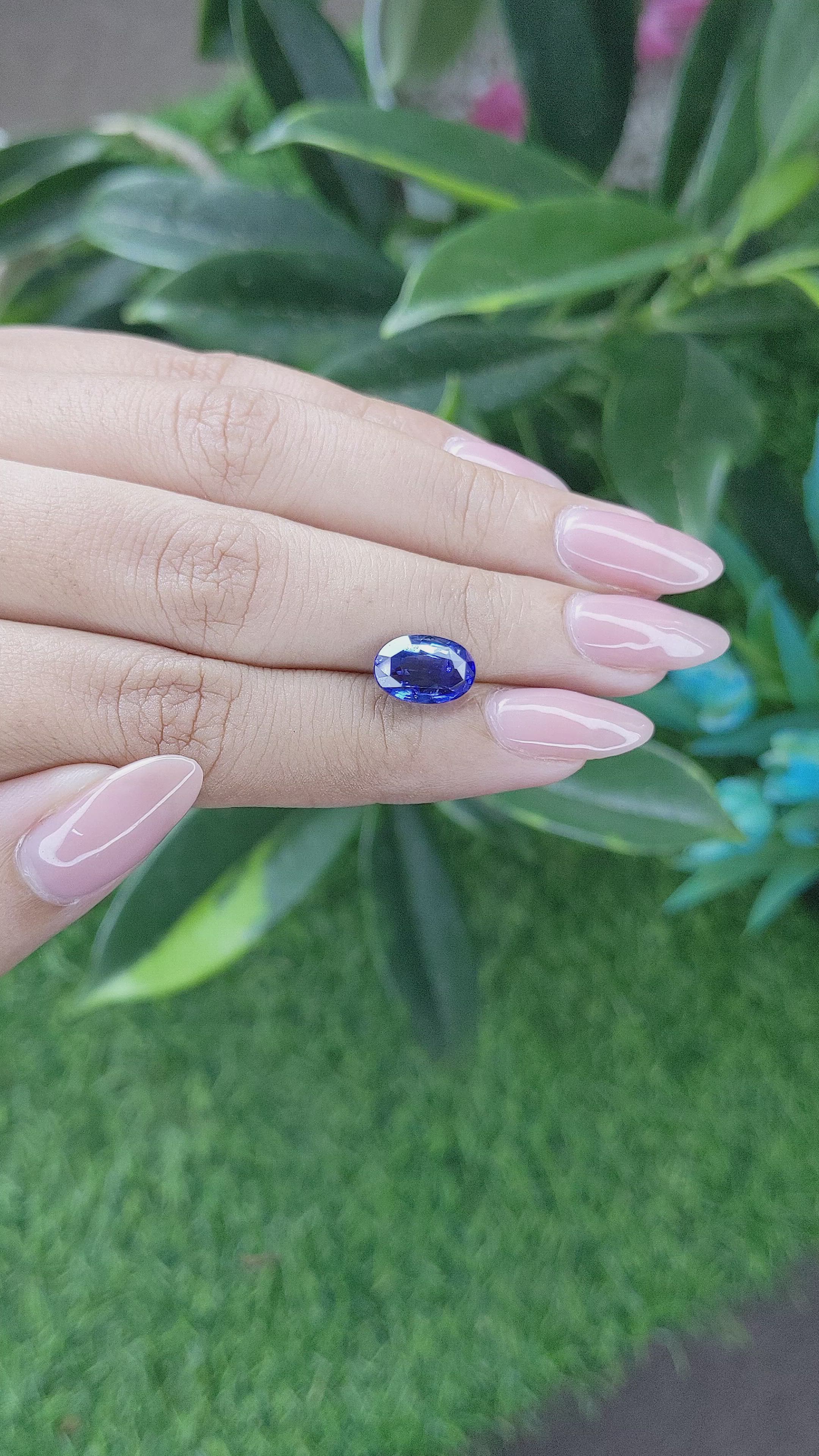 3.56 Ct. Blue Sapphire from Tanzania Size Video