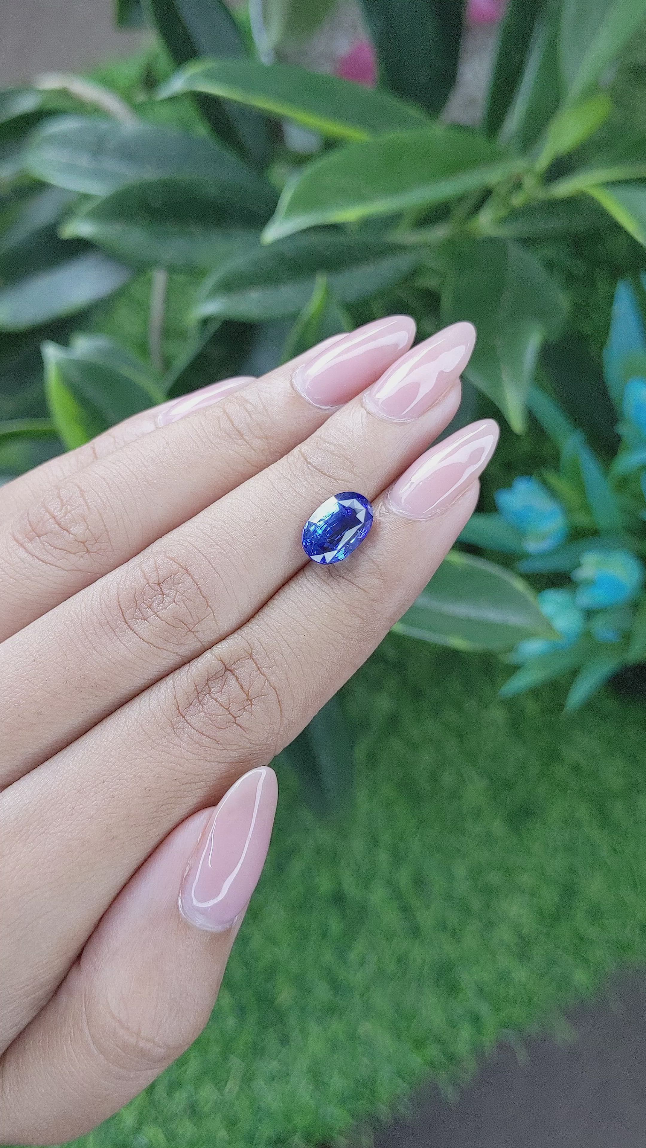 3.56 Ct. Blue Sapphire from Tanzania Size Video