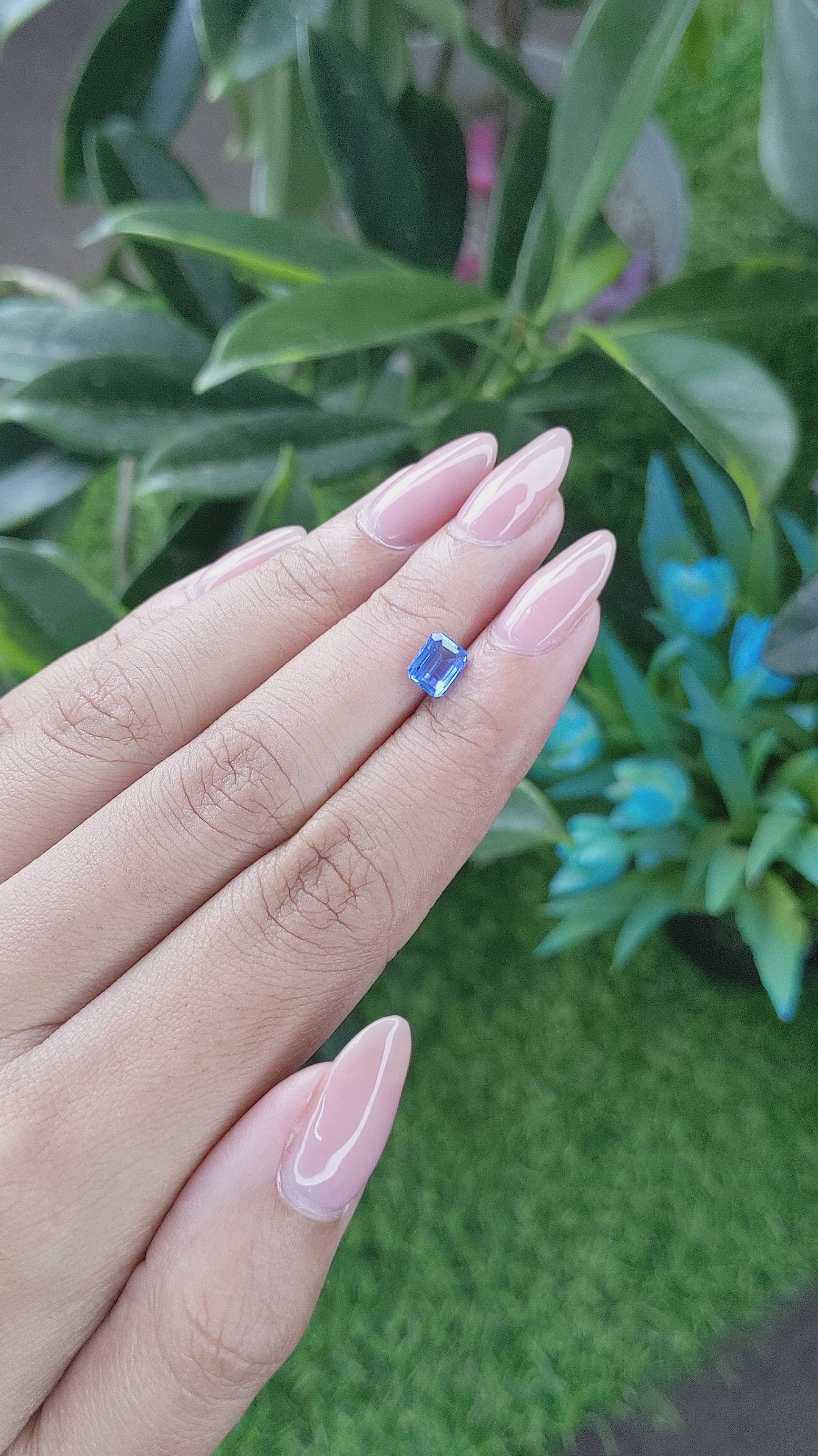 0.96 Ct. Blue Sapphire from Tanzania Size Video