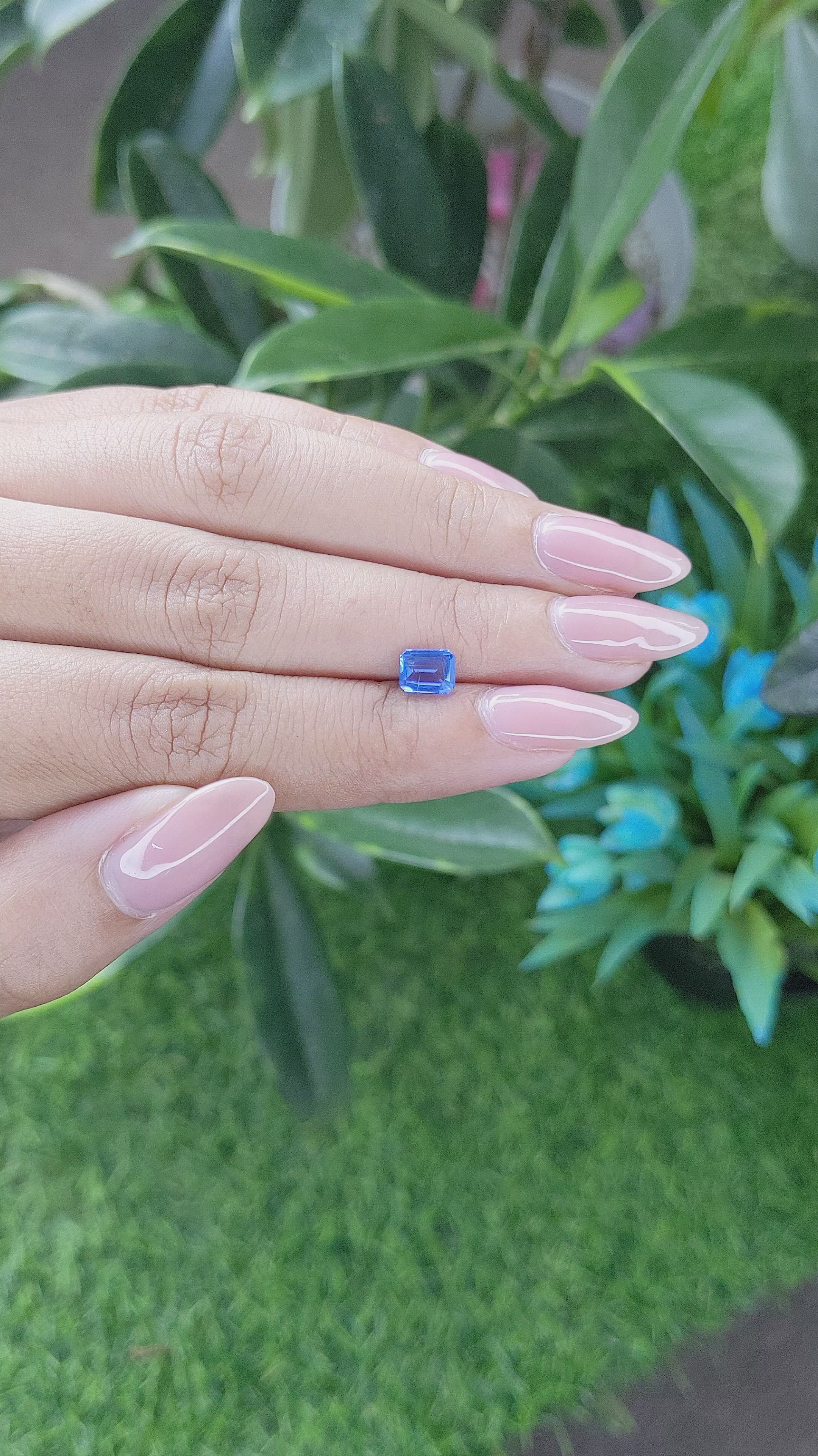 0.96 Ct. Blue Sapphire from Tanzania Size Video