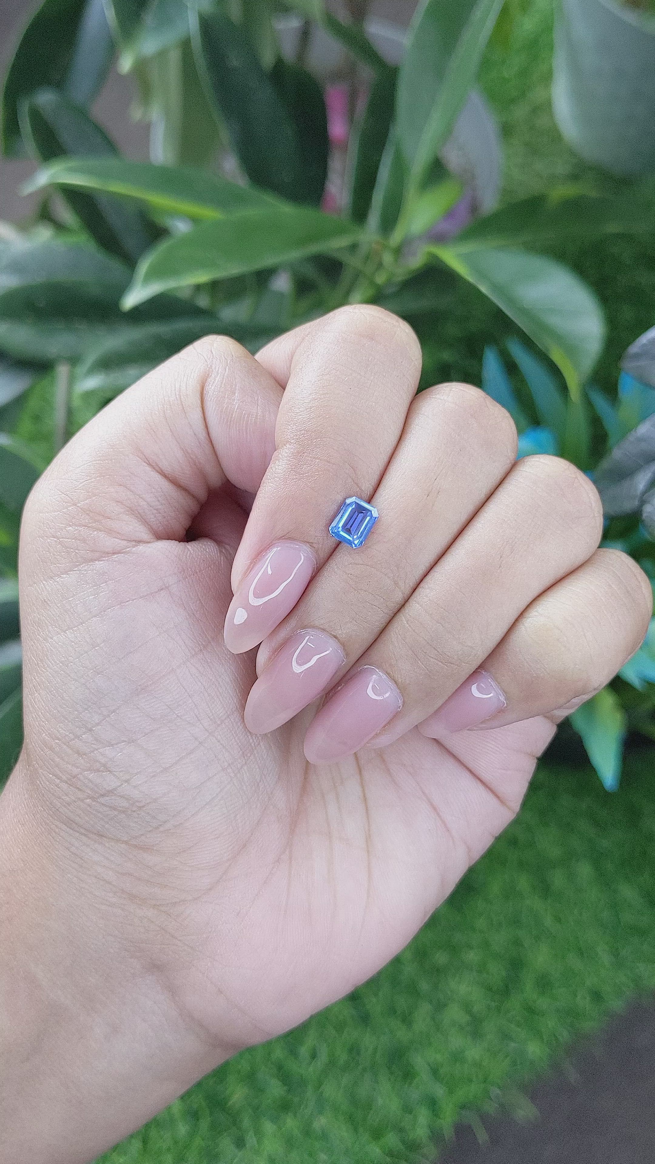 0.96 Ct. Blue Sapphire from Tanzania Size Video