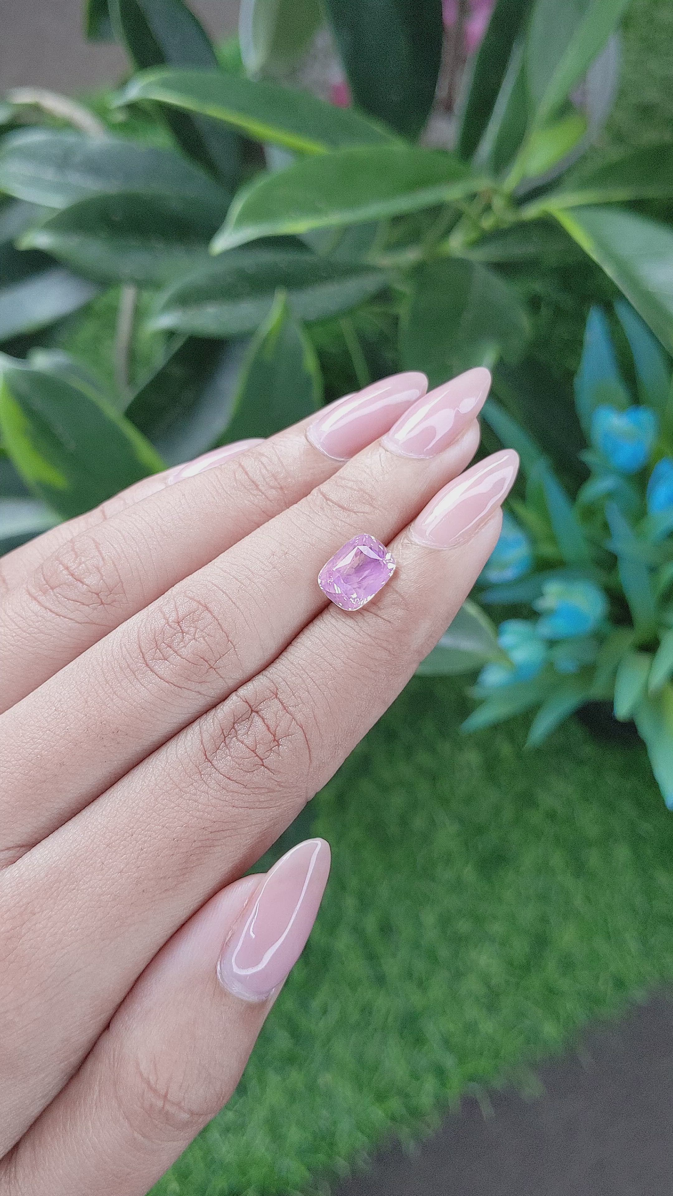 3.55 Ct. Pink Sapphire from Tanzania Size Video