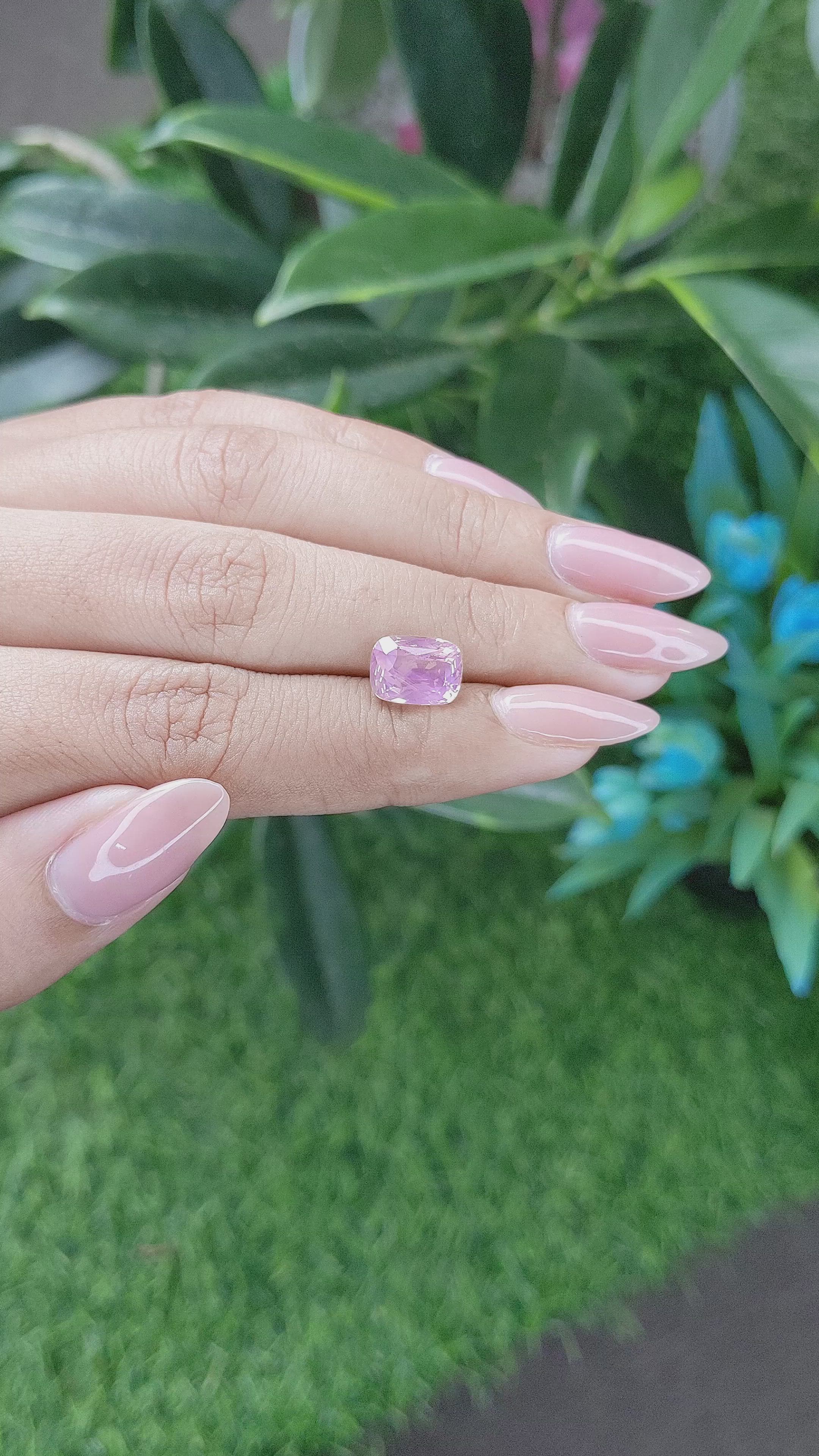 3.55 Ct. Pink Sapphire from Tanzania Size Video
