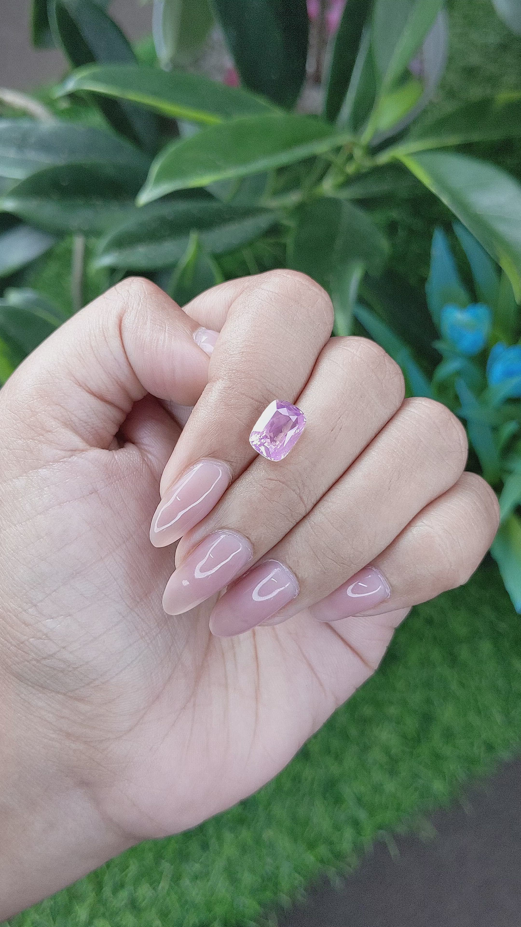 3.55 Ct. Pink Sapphire from Tanzania Size Video
