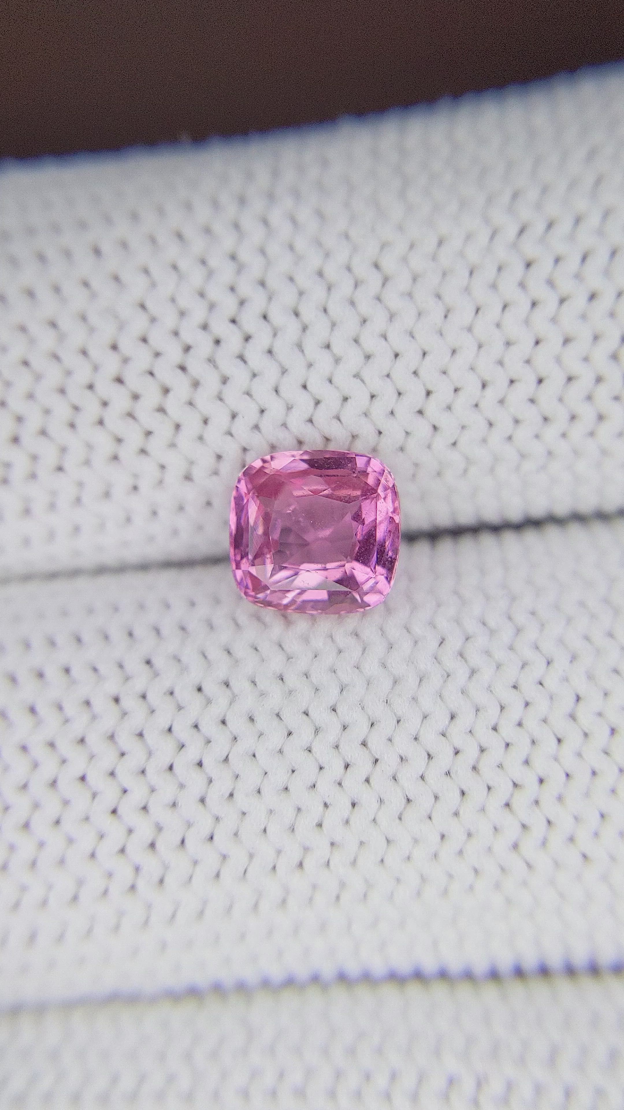 1.61 Ct. Pink Sapphire from Ceylon (Sri Lanka) Size Video