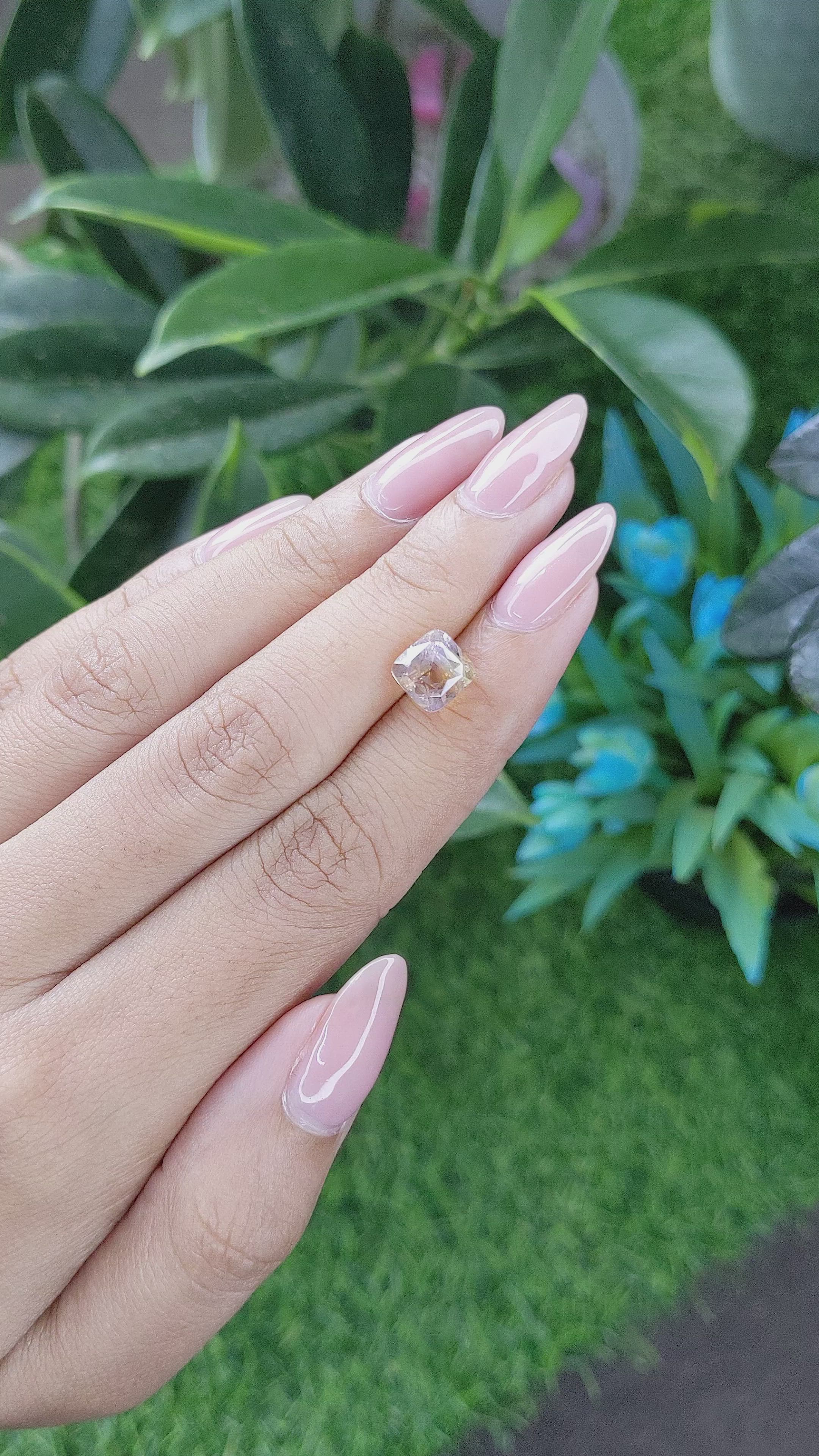 3.56 Ct. Peach Sapphire from Ceylon (Sri Lanka) Size Video