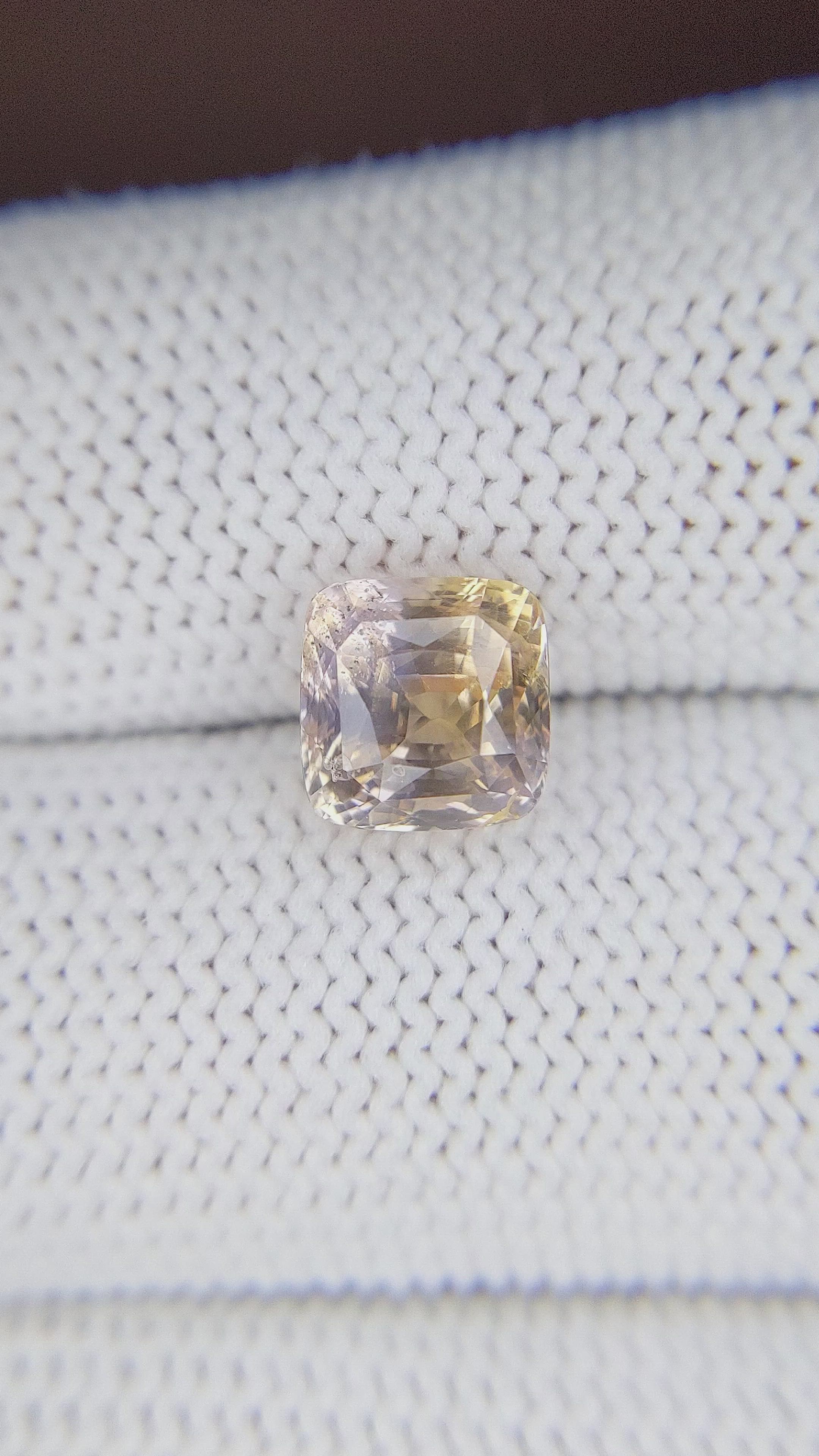 3.56 Ct. Peach Sapphire from Ceylon (Sri Lanka) Size Video