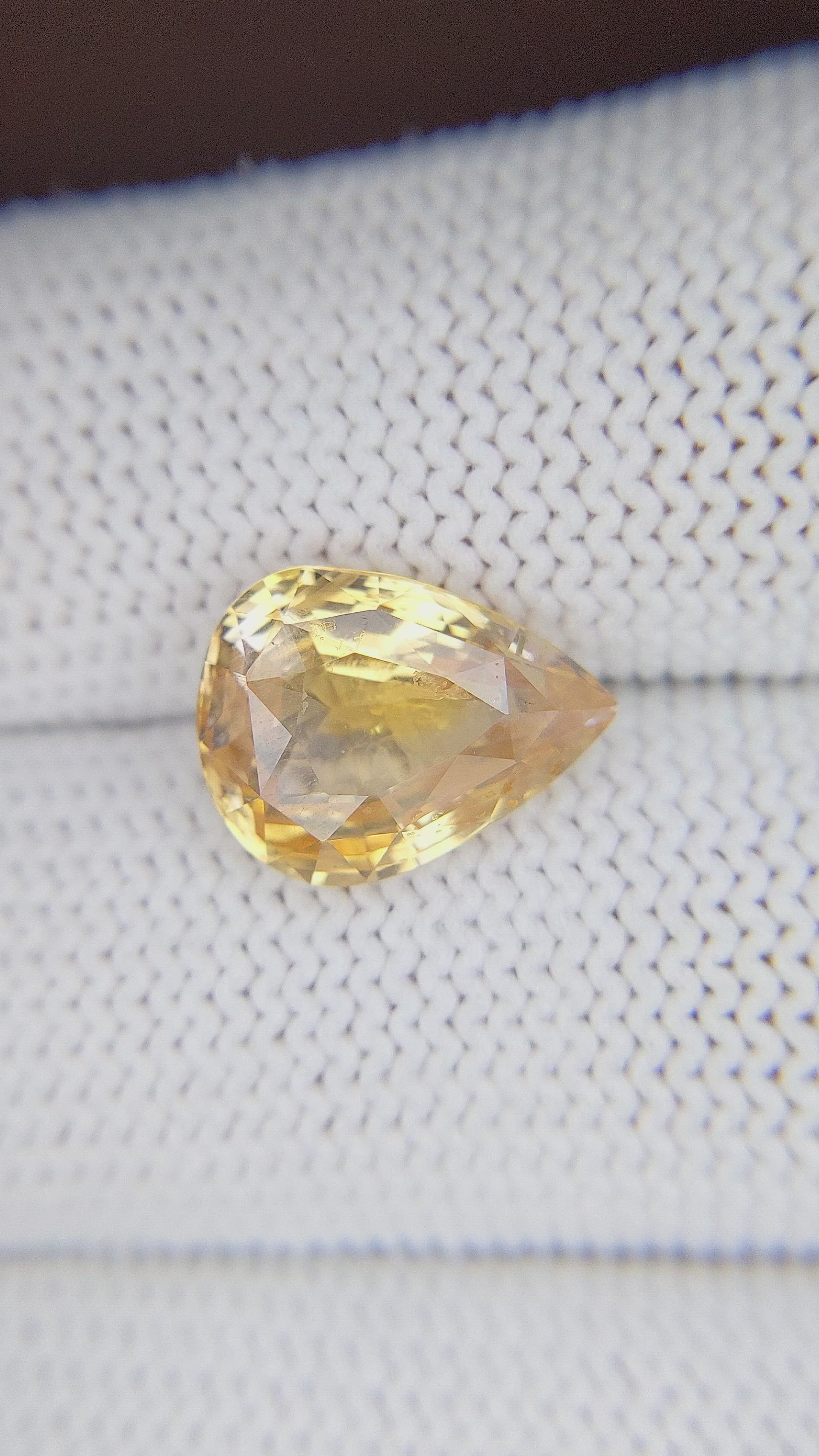 5.56 Ct. Peach Sapphire from Ceylon (Sri Lanka) Size Video