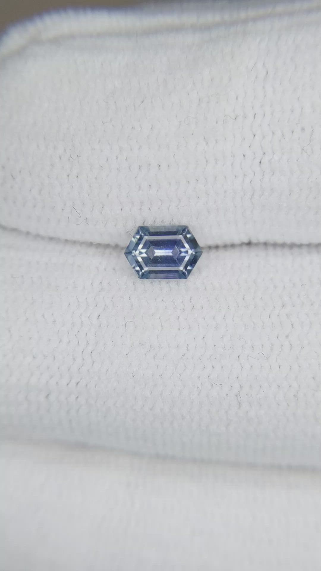 0.49 Ct. Greyish Blue Sapphire from Montana Size Video