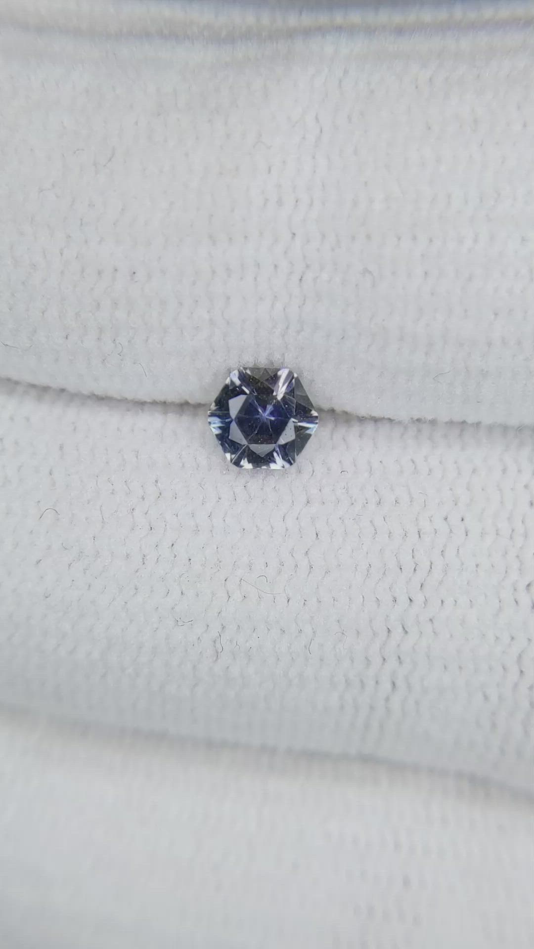 0.49 Ct. Bluish Purple Sapphire from Montana Size Video