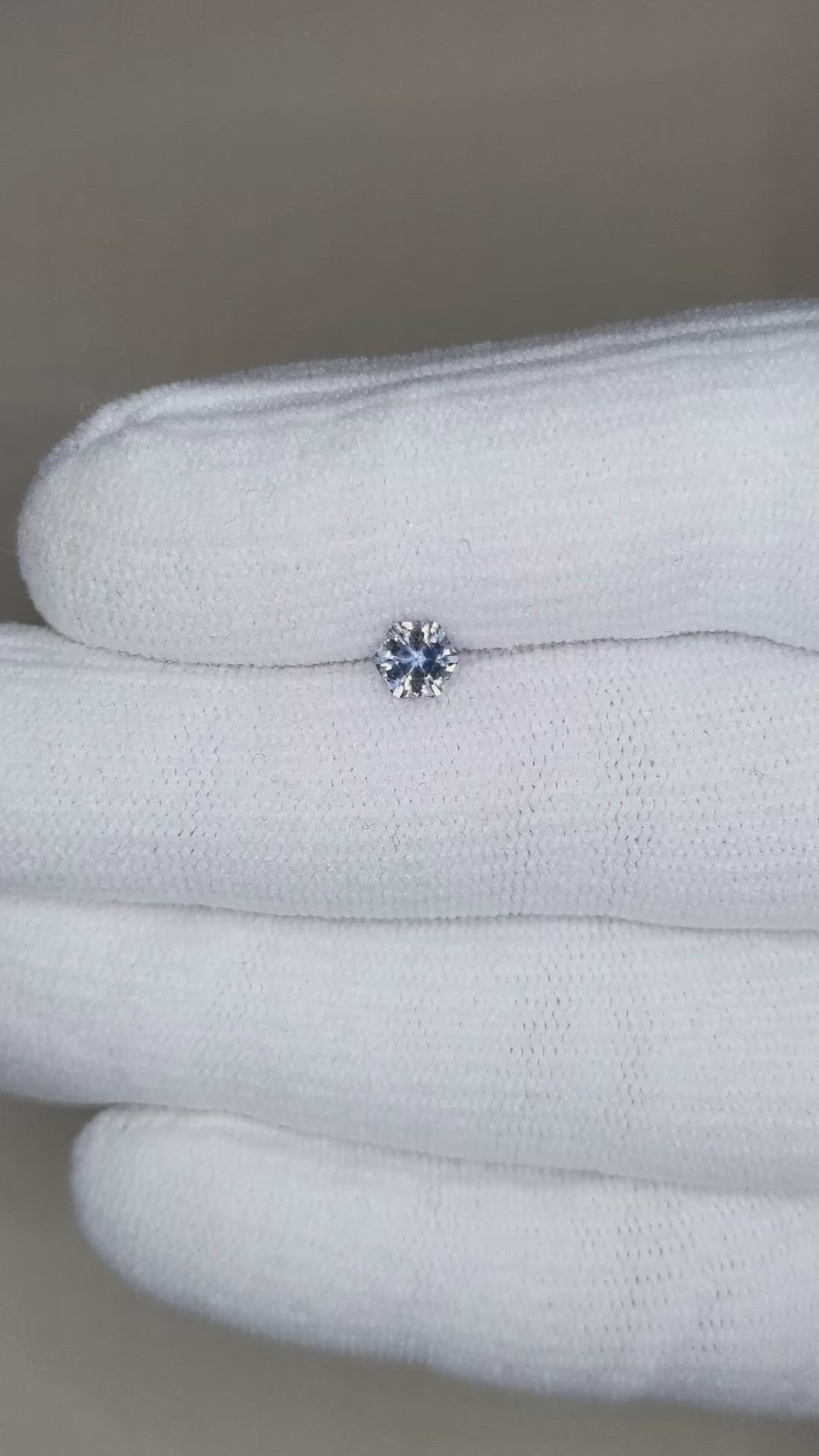 0.49 Ct. Bluish Purple Sapphire from Montana Size Video
