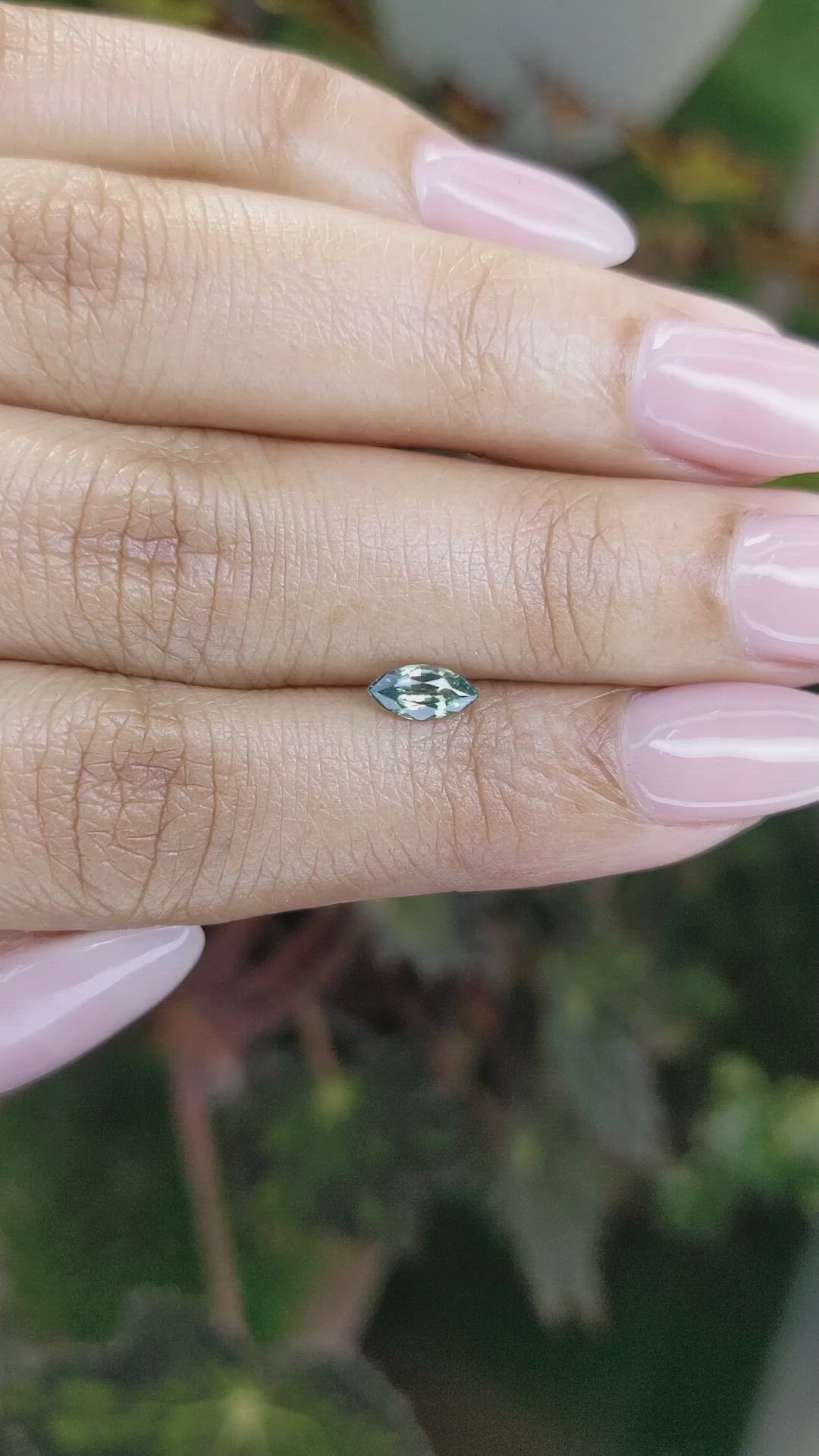 0.48 Ct. Yellowish Green Sapphire from Madagascar Size Video