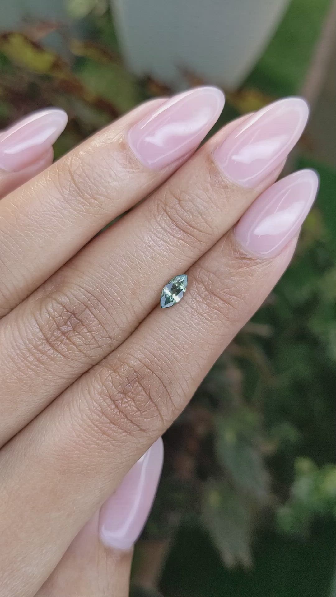 0.48 Ct. Yellowish Green Sapphire from Madagascar Size Video